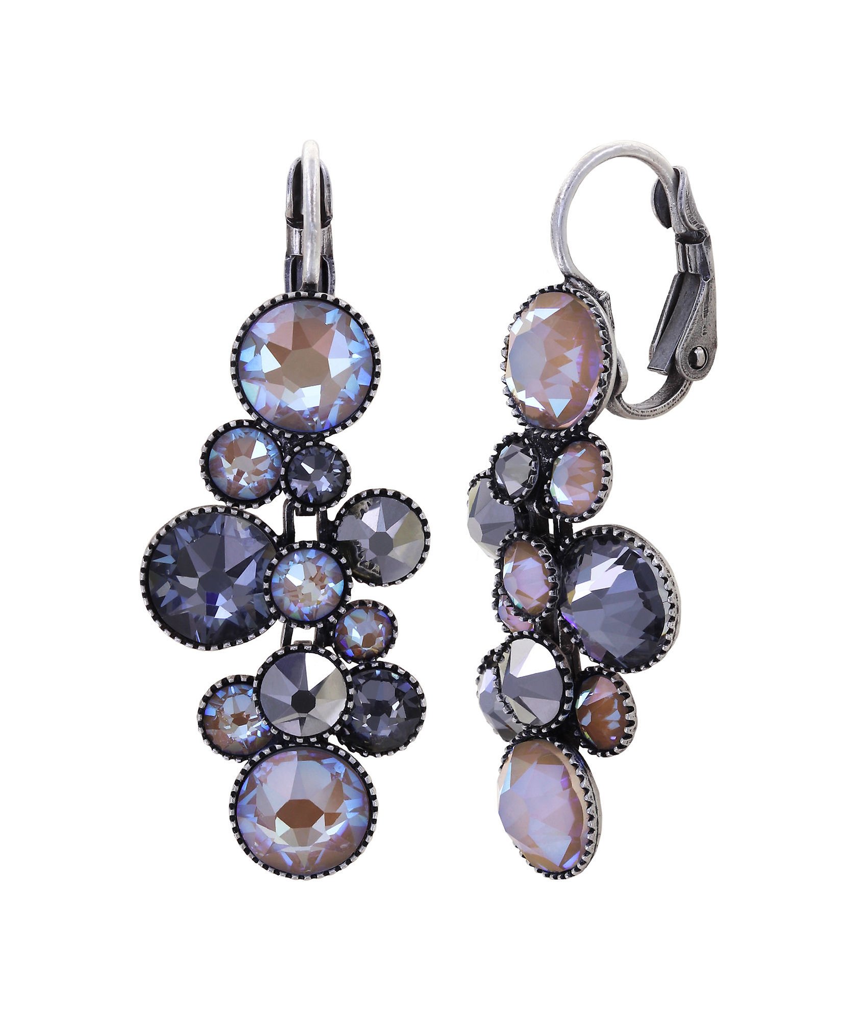image for Earring Eurowire Dangling Water Cascade Grey  