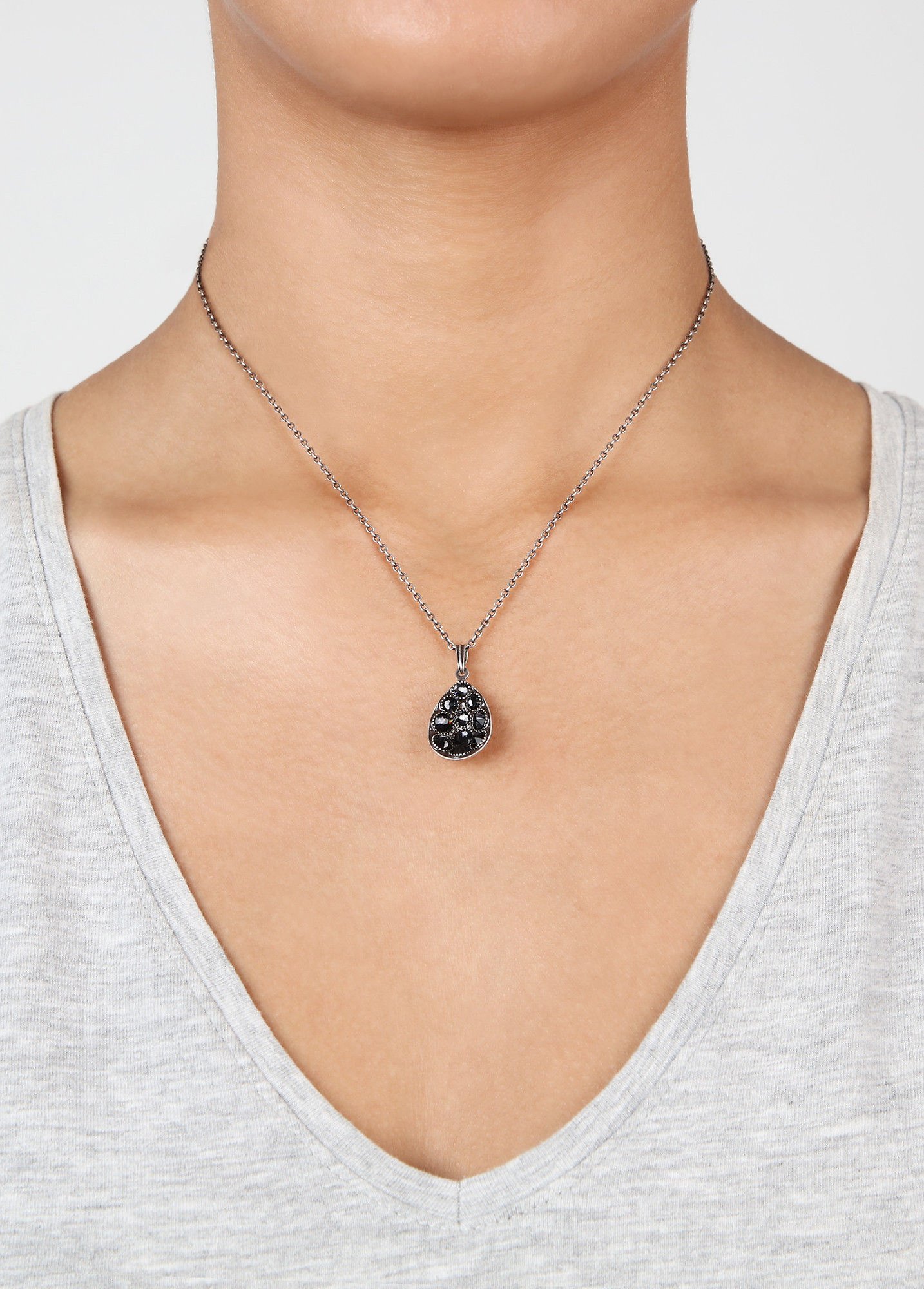 image for Necklace Pendant Tears of Joy Carbon Black size M