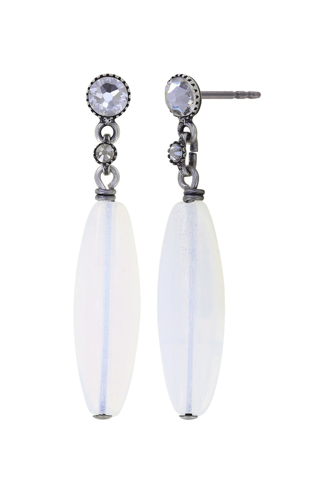 image for Earring Stud Dangling Daily Desire White  
