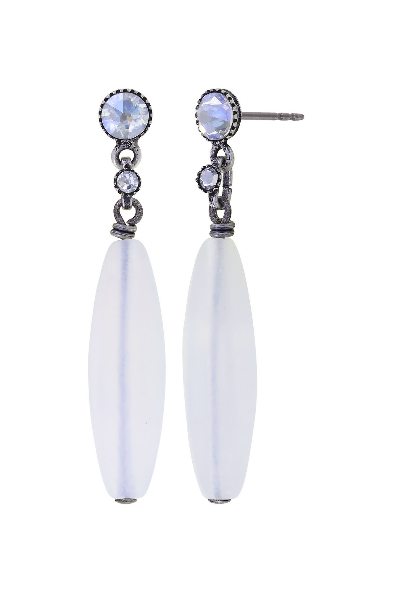 image for Earring Stud Dangling Daily Desire White  