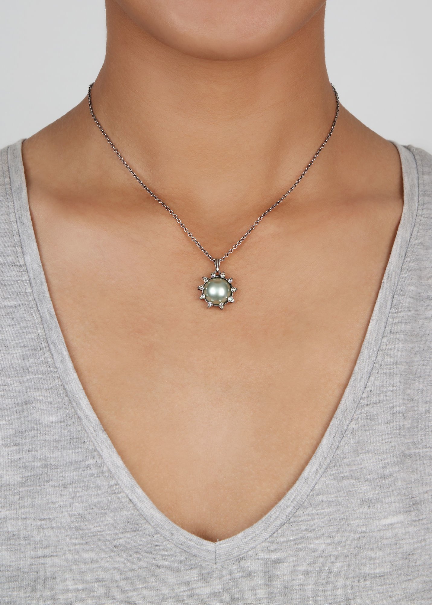 image pour Collier pendant Where the Lilac Bloom Menthe Fraîche blue/green 