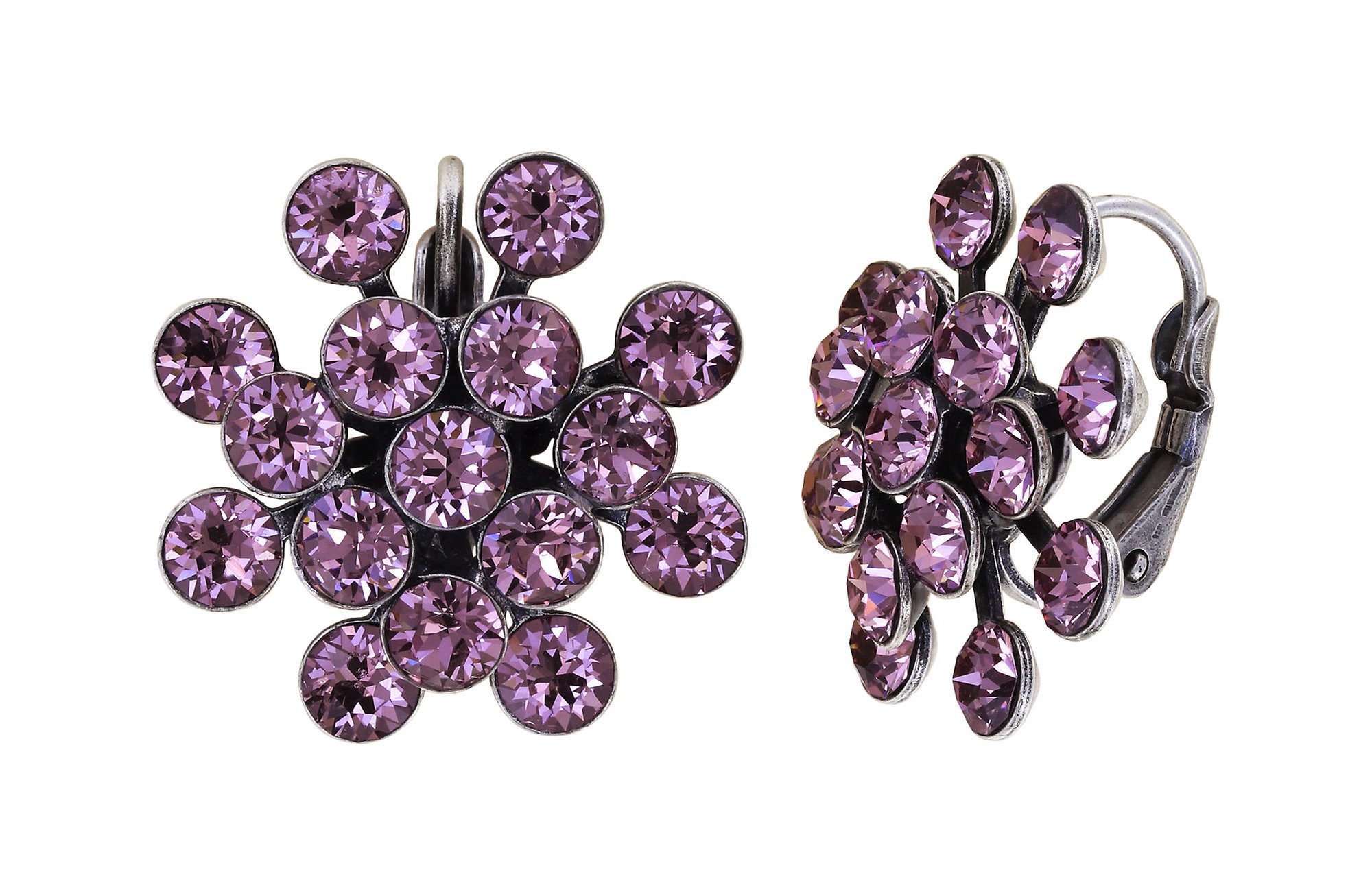 Bild für Ohrringe mit Brisur Magic Fireball Lila Heller Amethyst Classic Size (21mm Ø)