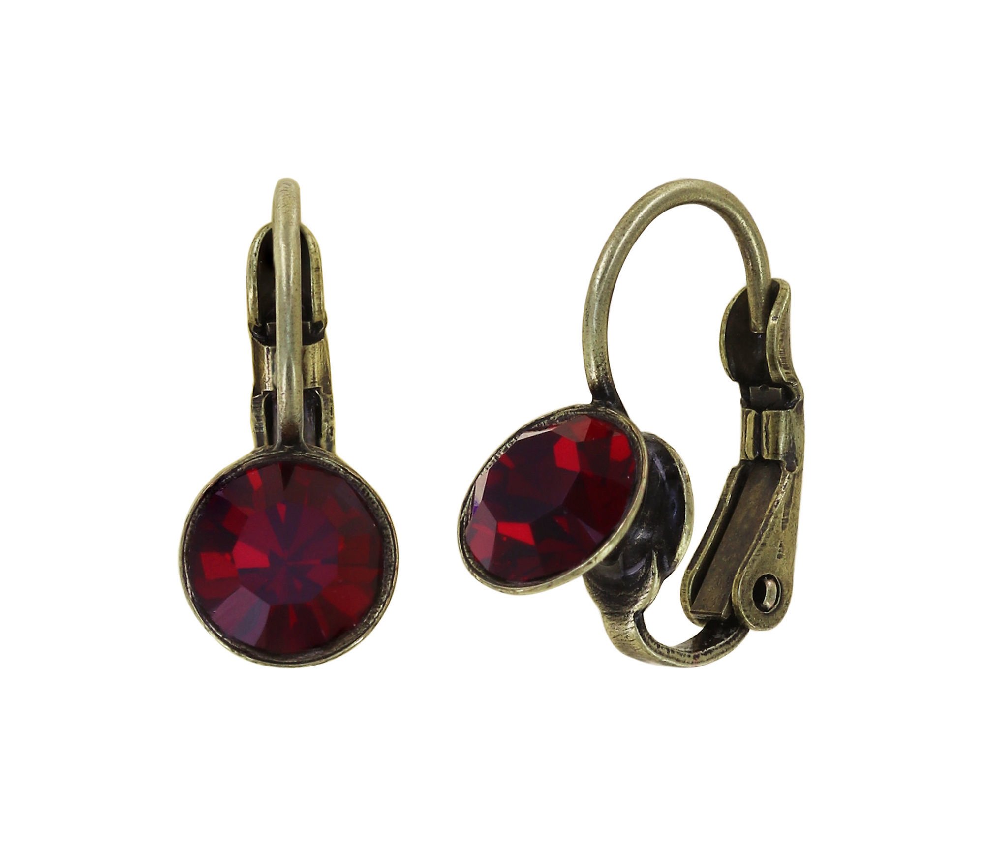 Bild für Ohrringe mit Brisur Black Jack Rot Siam SS 29