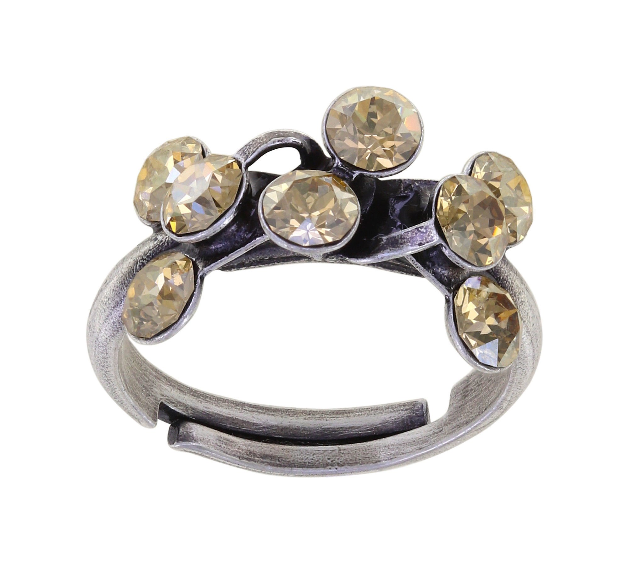 Bild für Ring Magic Fireball Beige Kristall goldener Schatten Classic Size (21mm Ø)