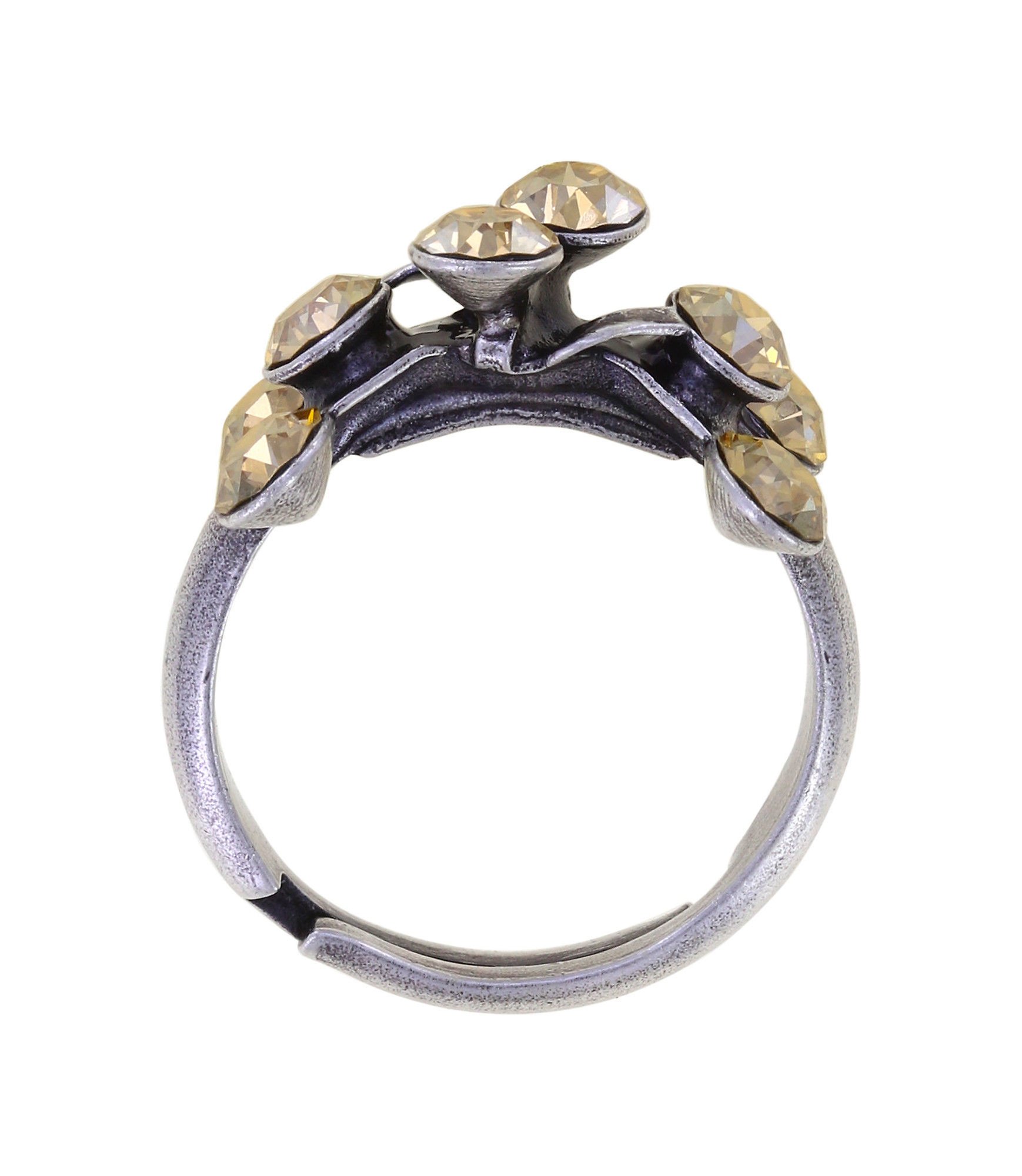 Bild für Ring Magic Fireball Beige Kristall goldener Schatten Classic Size (21mm Ø)