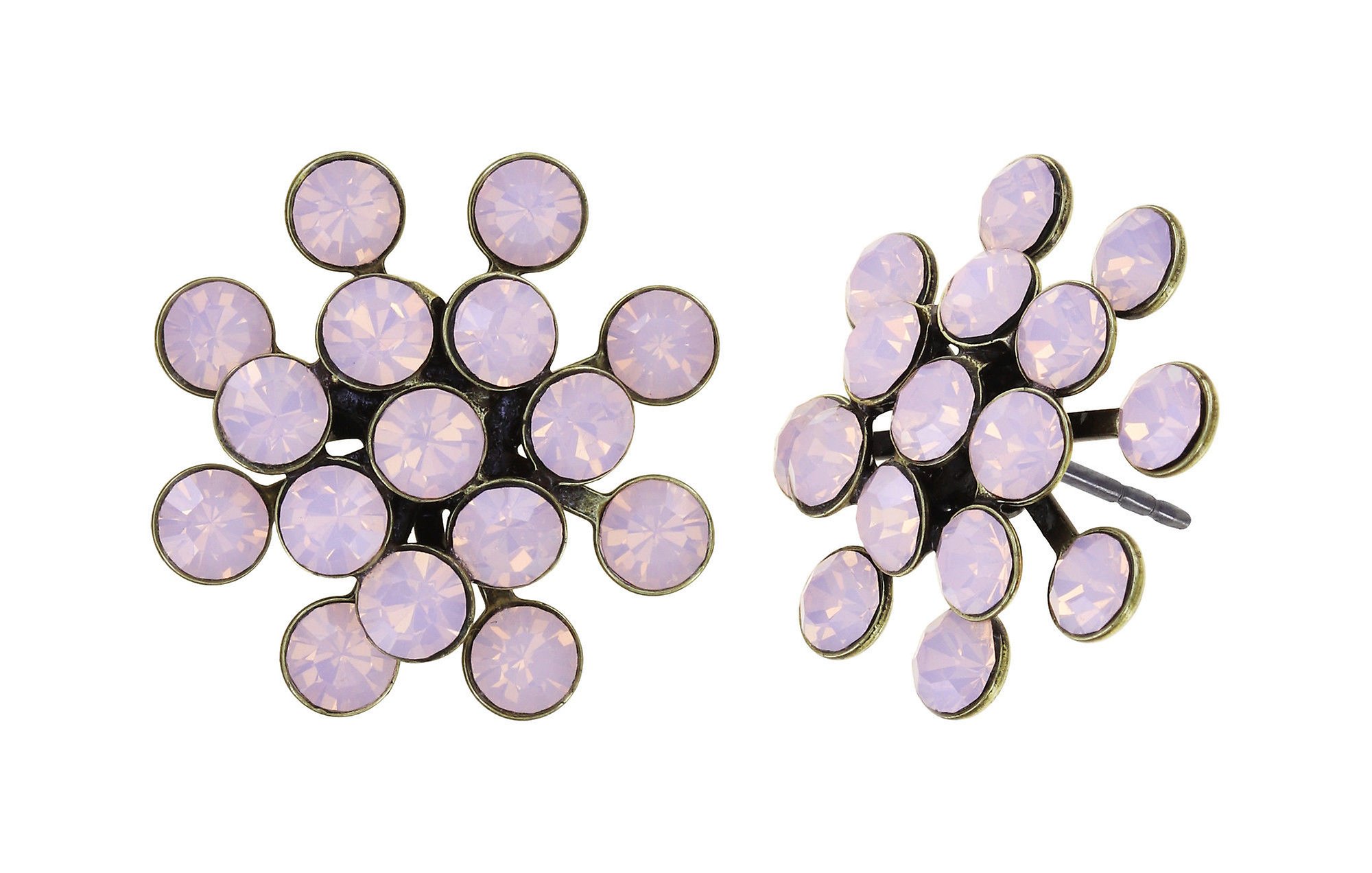 image for Earring Stud Magic Fireball Pink rose opal Classic Size (21mm Ø)