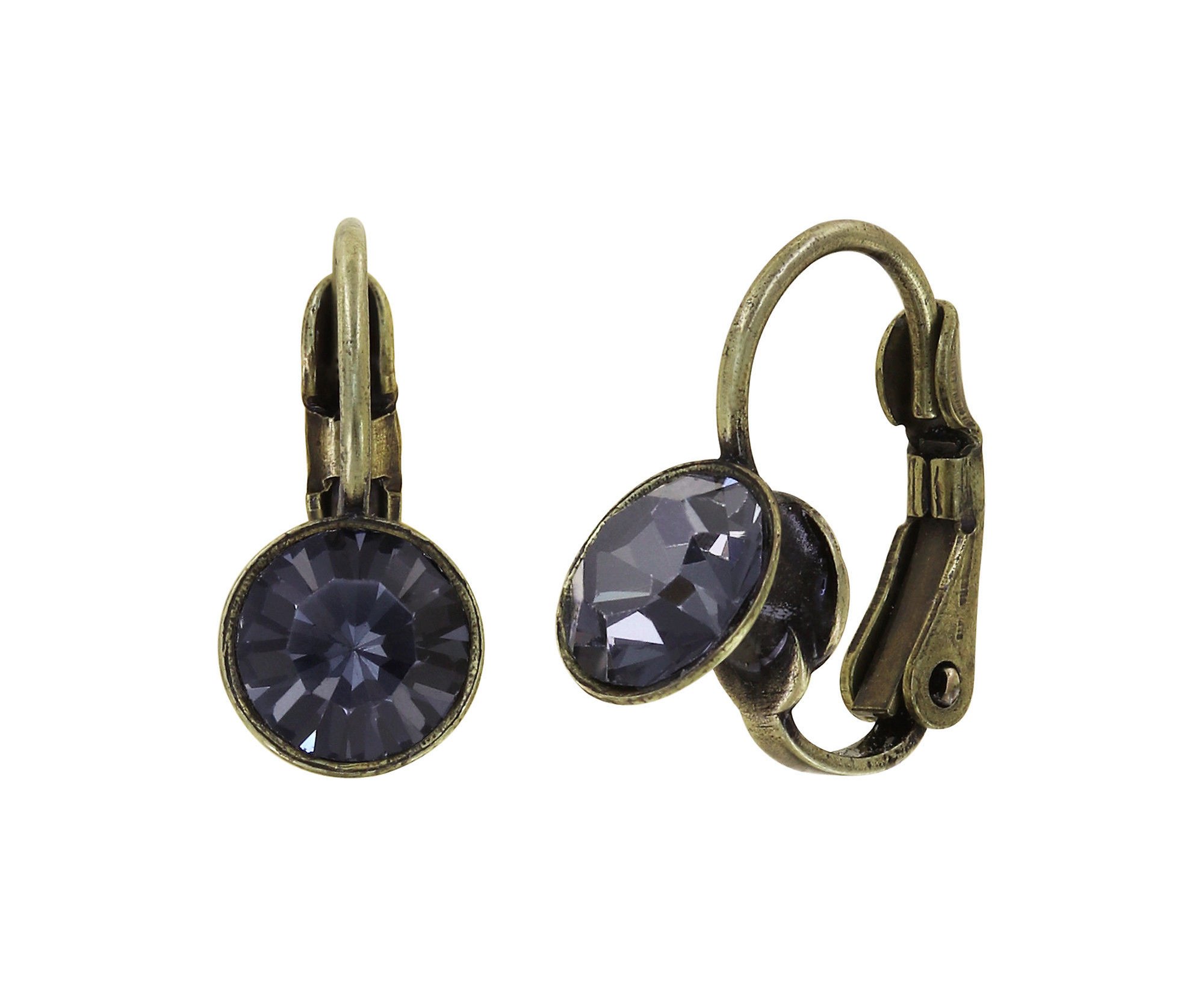 image for Earring Eurowire Black Jack Grey crystal night fall SS 29