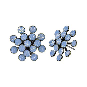 image for Earring stud Magic Fireball blue lt. sapphire opal Classic Size (21mm Ø)