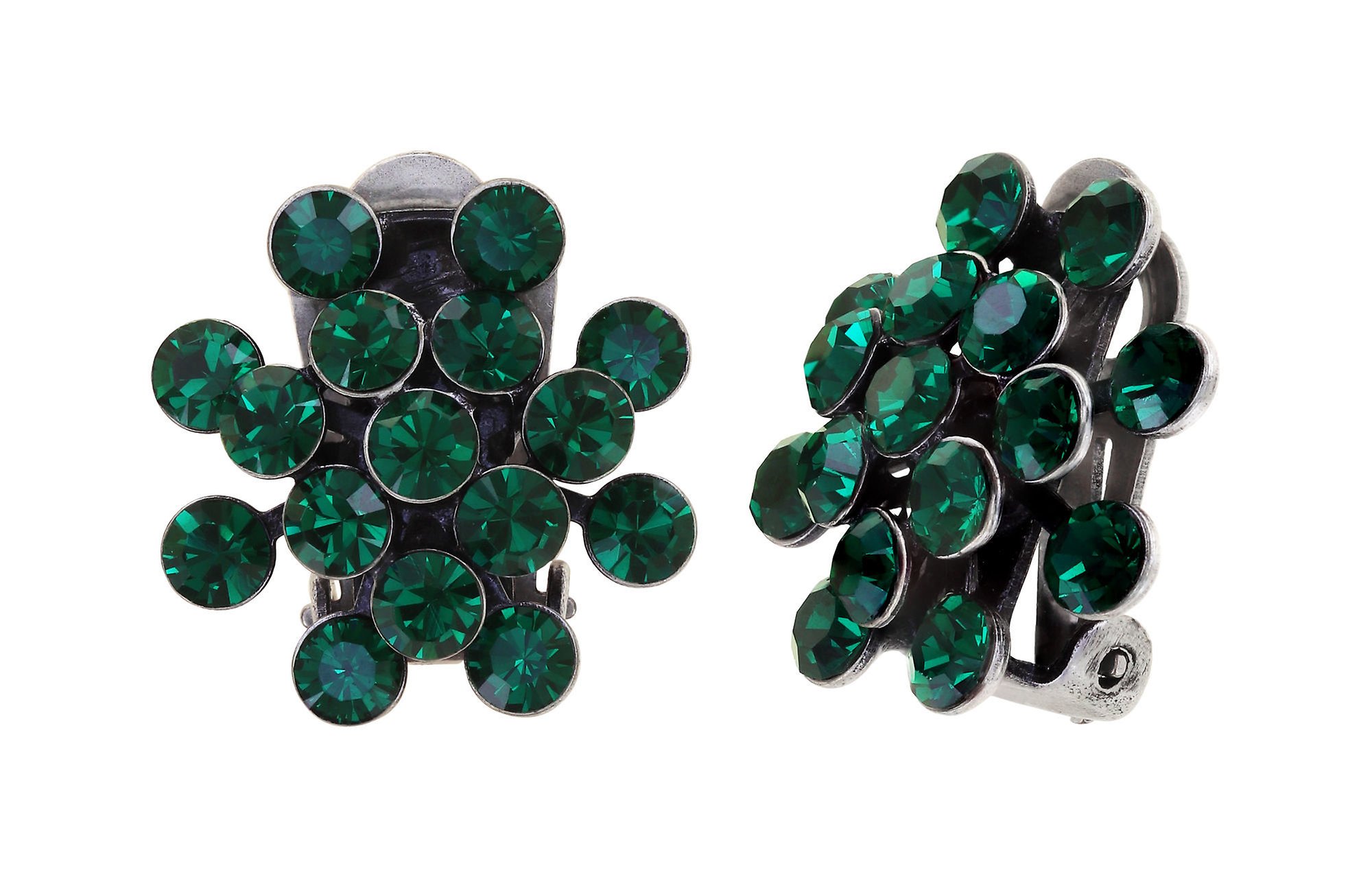 image pour Boucles d'oreilles Clip Magic Fireball Vert emerald Classic Size (21mm Ø)