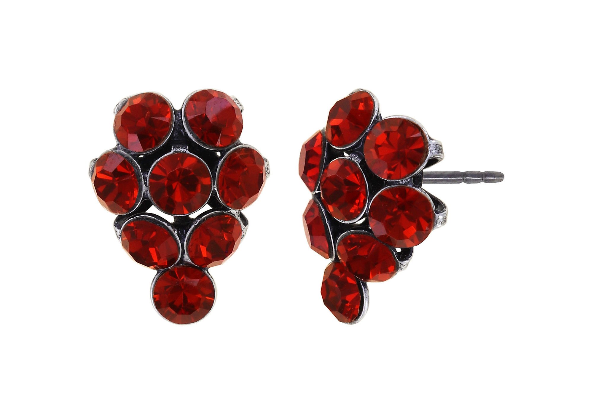 image for Earring Stud Magic Fireball Red red velvet Classic Size (21mm Ø)