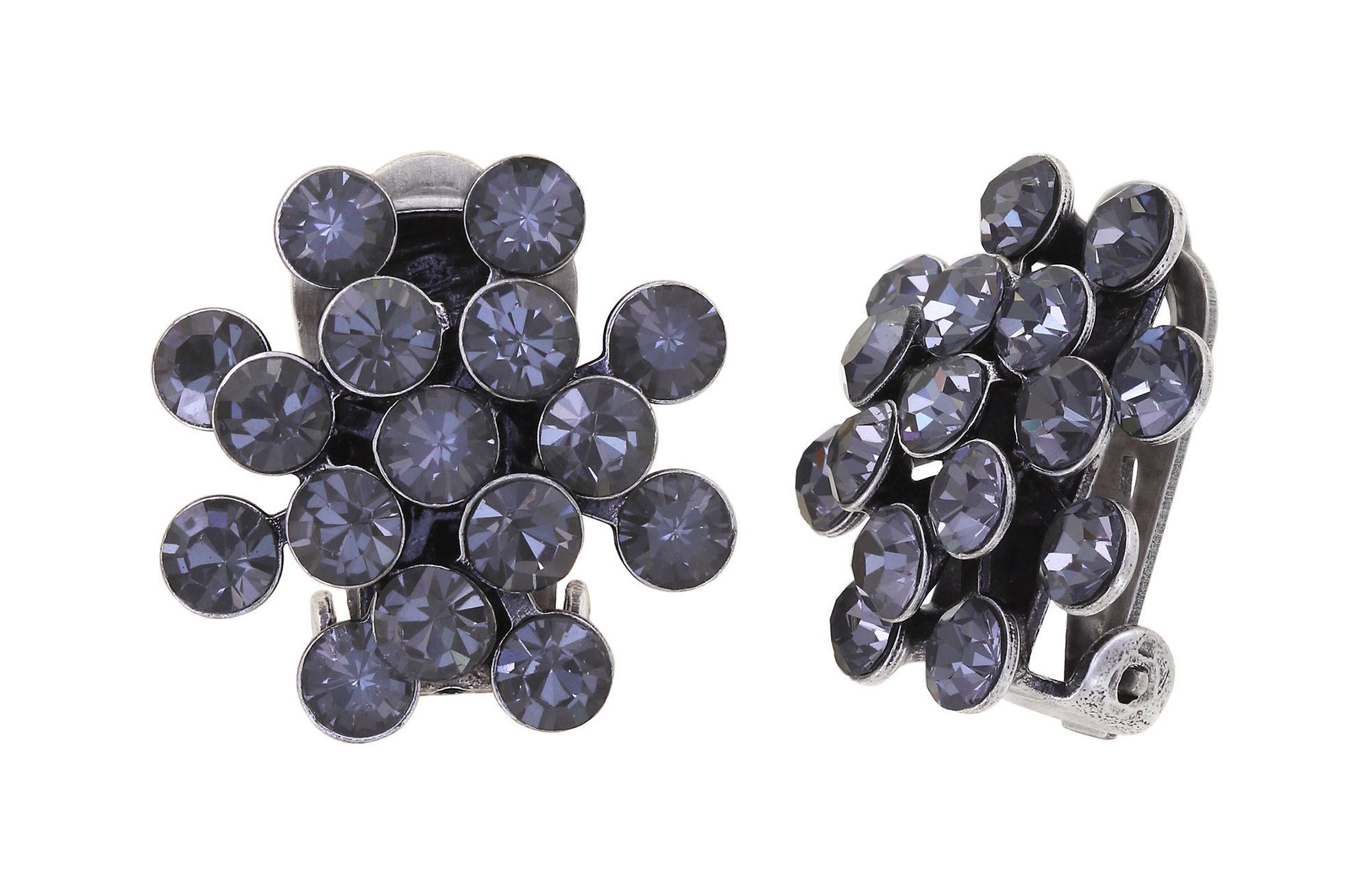 Bild für Ohrringe mit Clip Magic Fireball Grau crystal night fall Classic Size (21mm Ø)