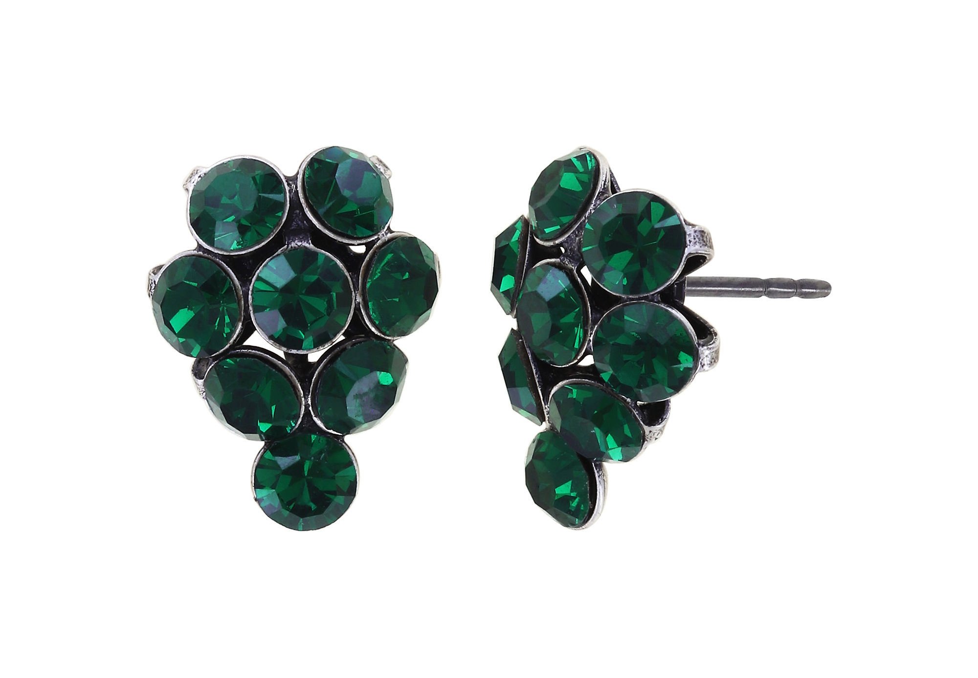 image for Earring Stud Magic Fireball Green emerald Classic Size (21mm Ø)