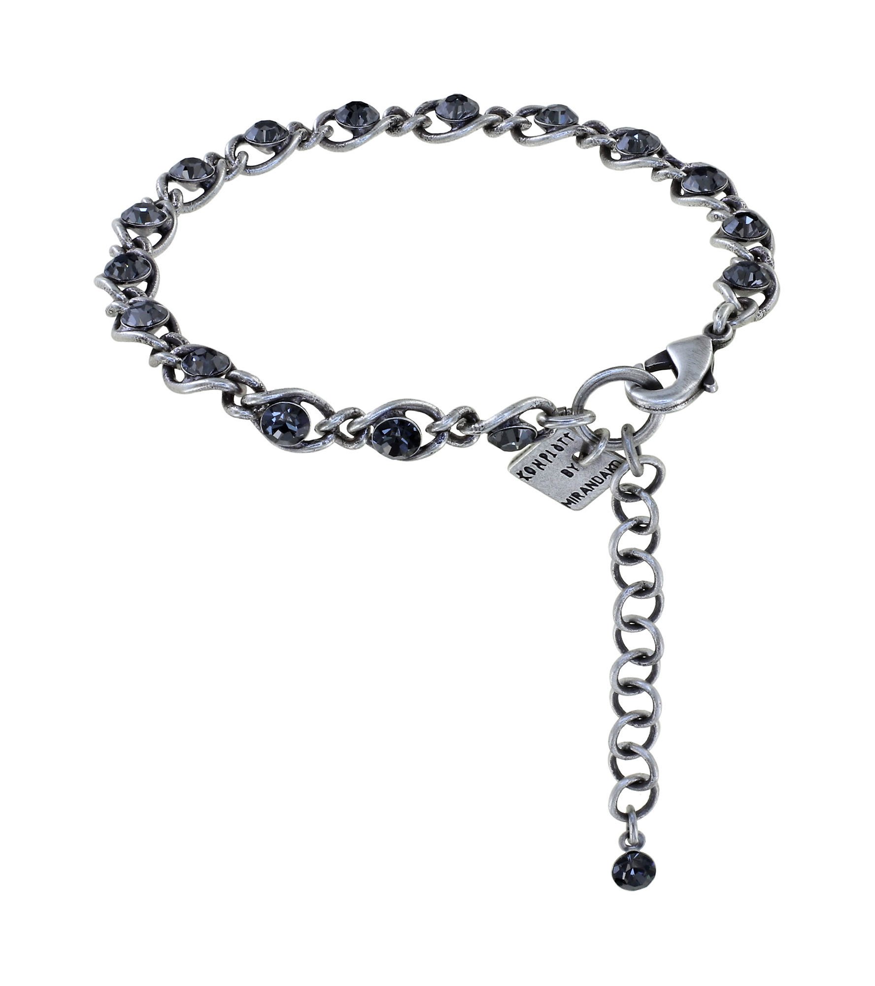 Bild für Armband Magic Fireball Grau crystal night fall Classic Size (21mm Ø)