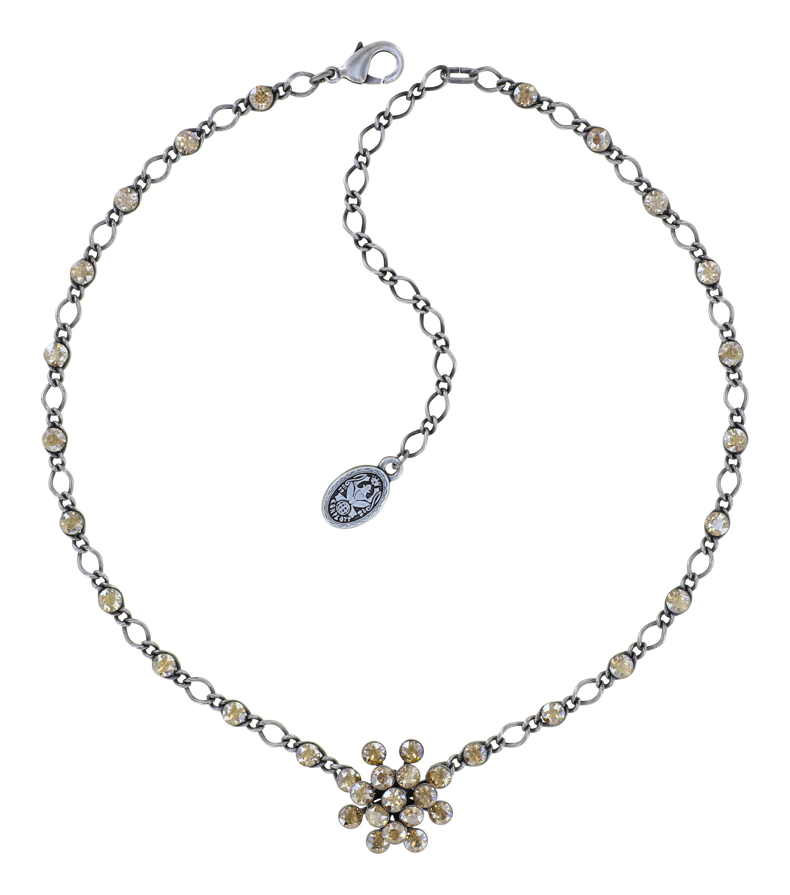 image for Necklace Magic Fireball Beige crystal golden shadow Classic Size (21mm Ø)