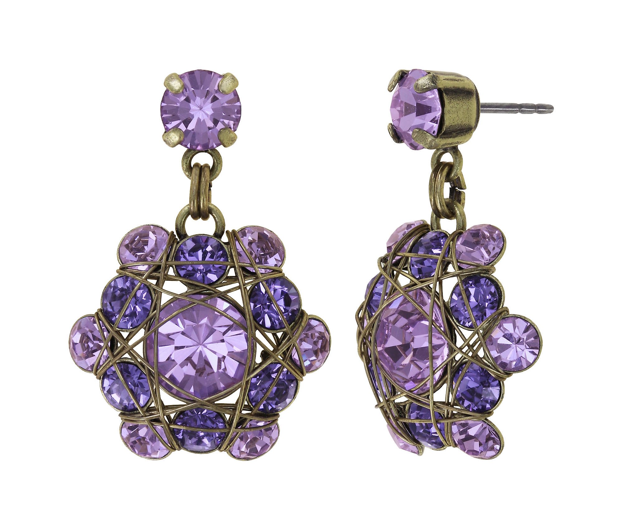 image pour Clou d'oreille pendant Bended Lights Lila  