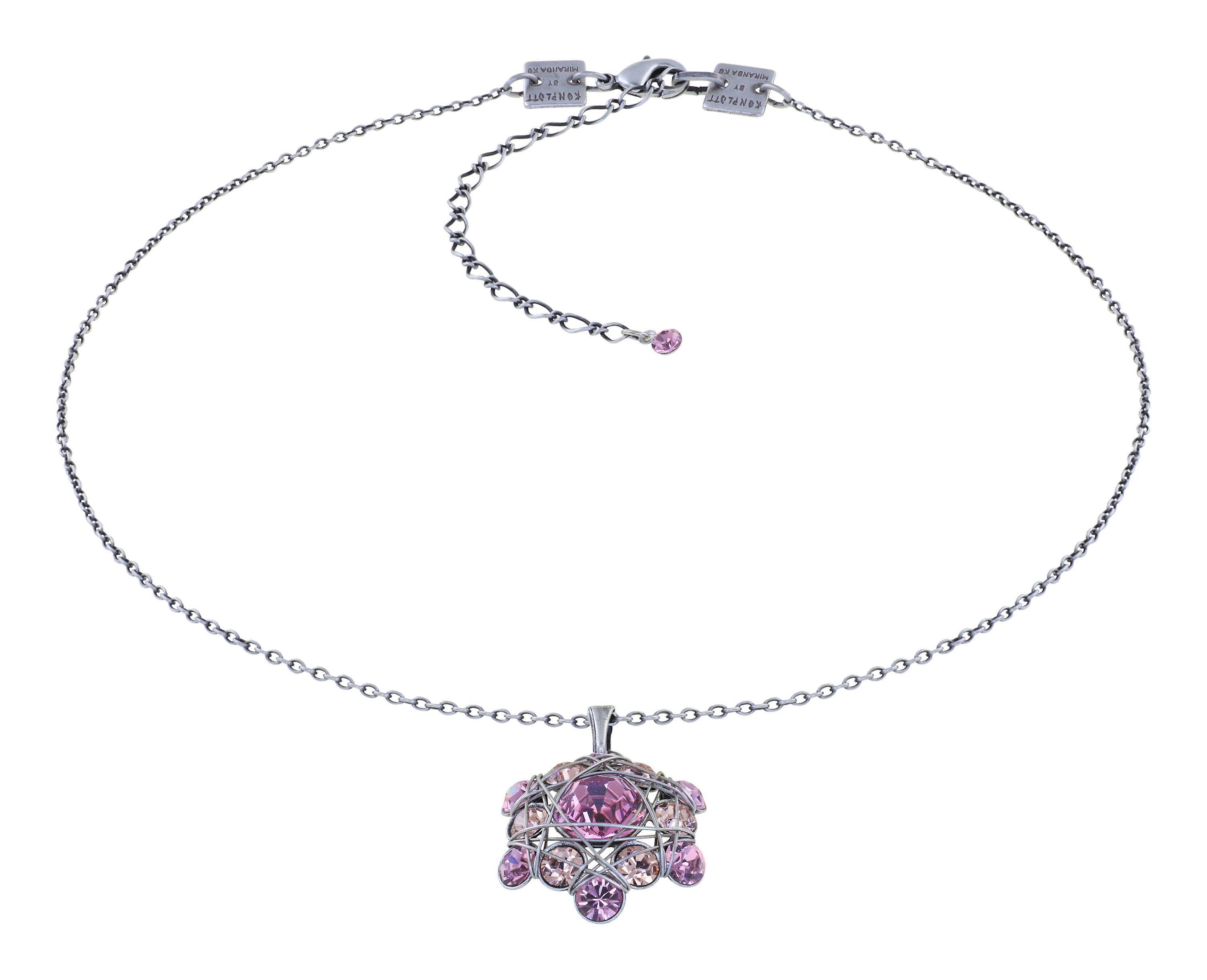 image pour Collier pendant Bended Lights Rose / Lila  