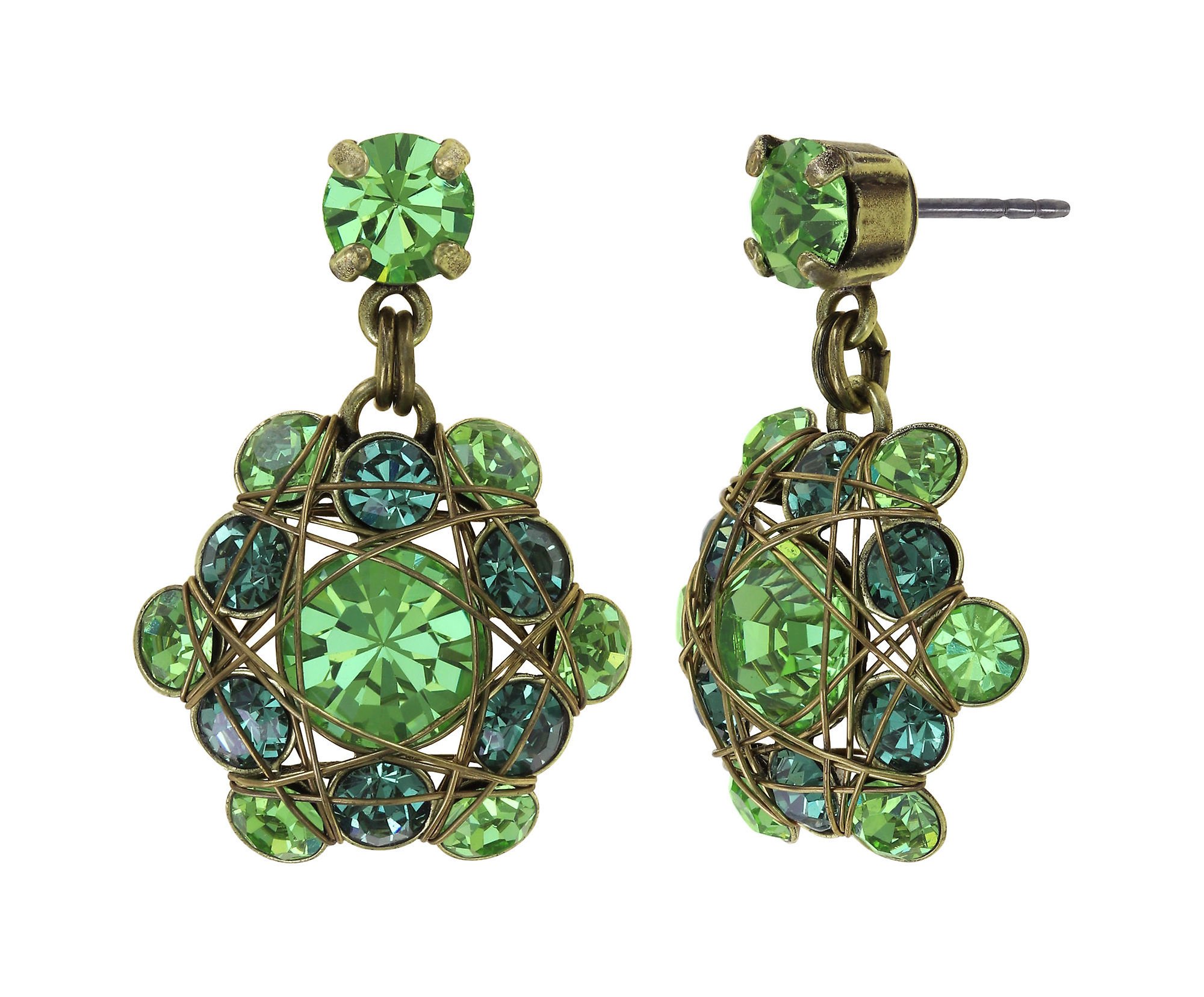 для изображений Серьги Bended Lights Green  