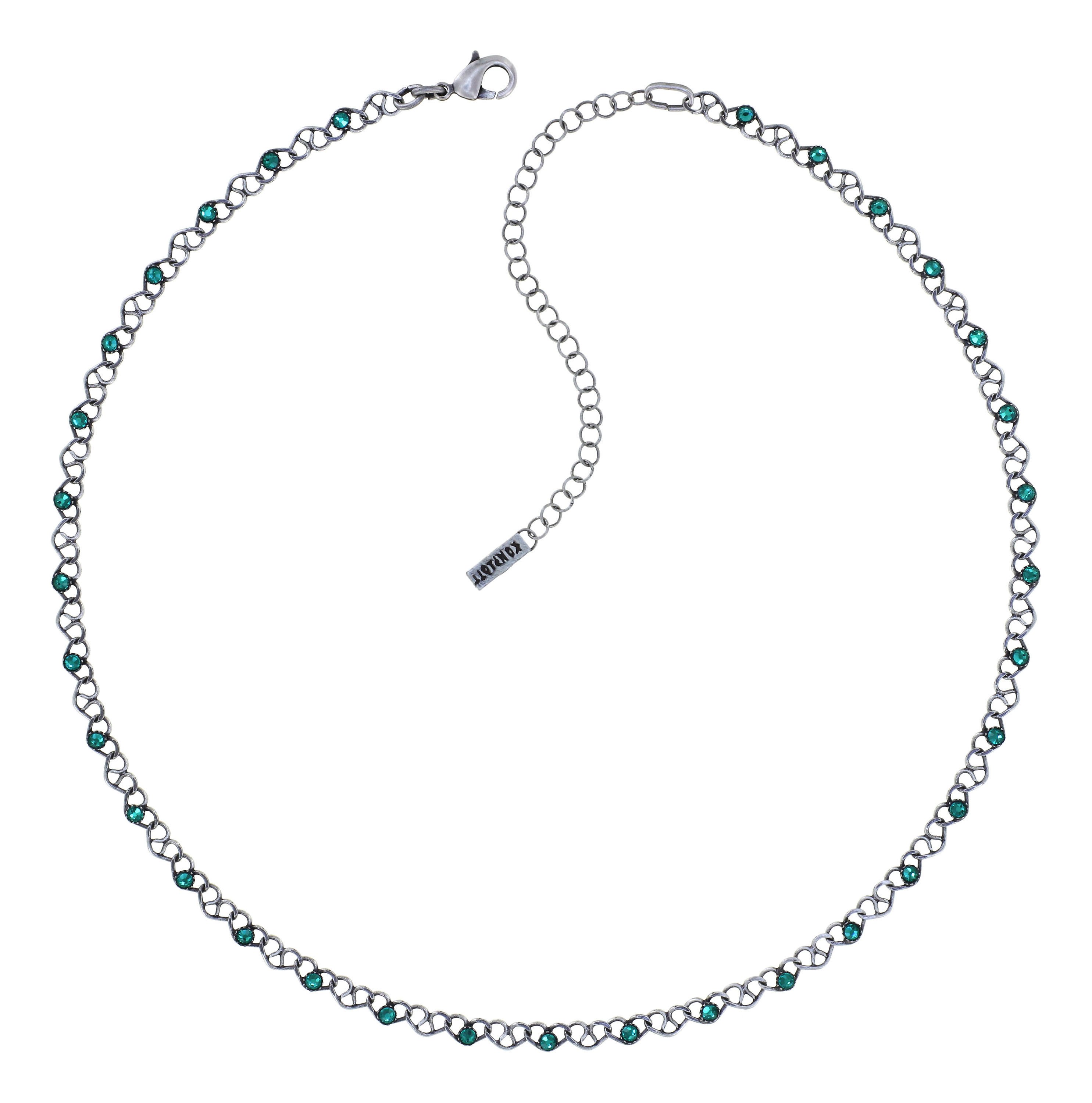 image for Necklace Little Frog Prince Blue / Green  