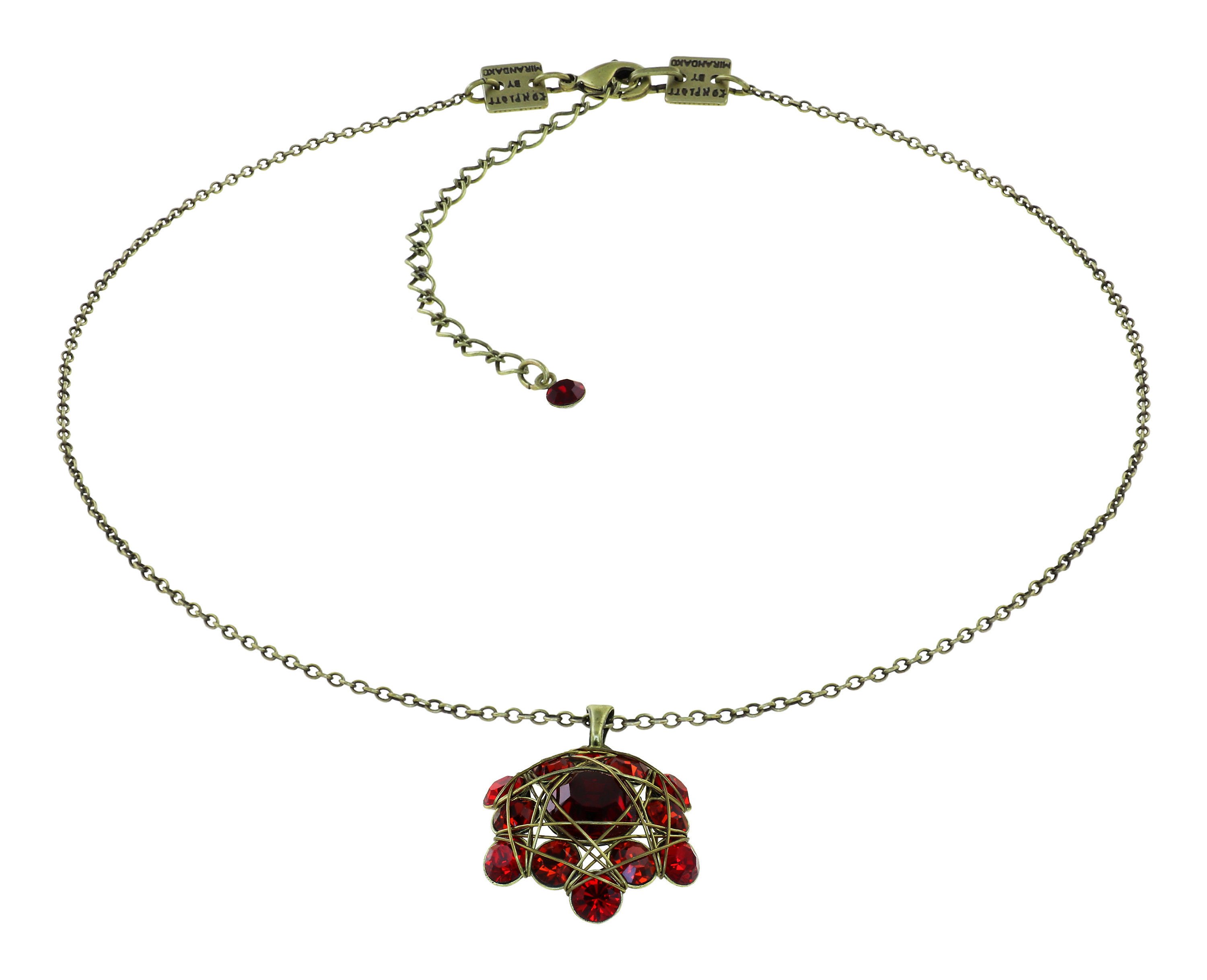 image for Necklace Pendant Bended Lights Red  