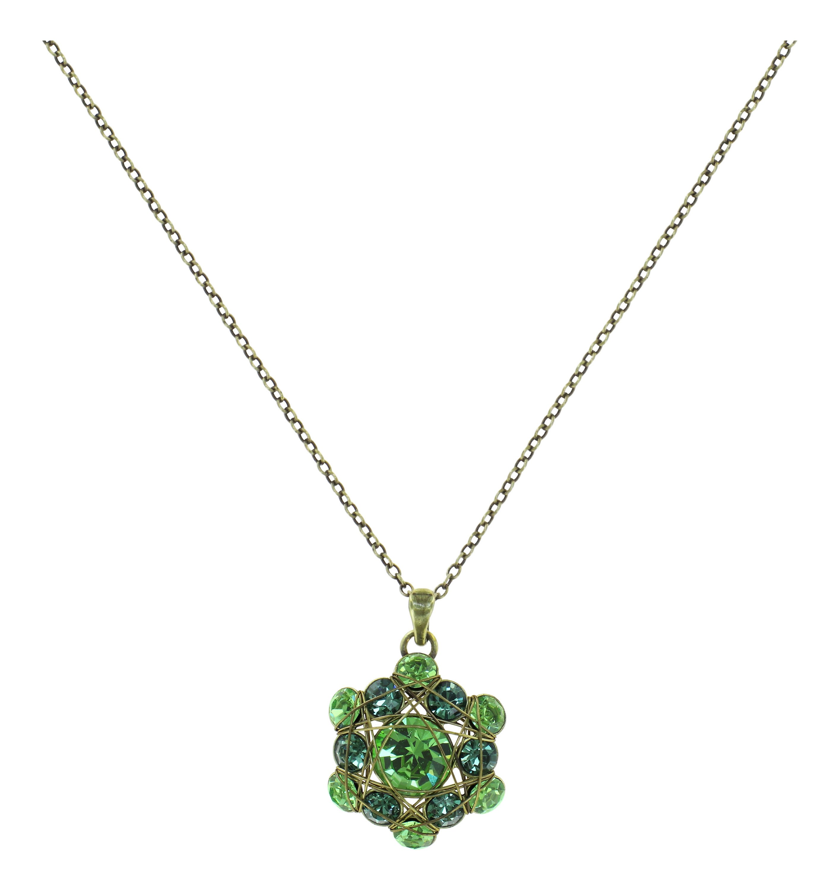 image pour Collier pendant Bended Lights Vert  