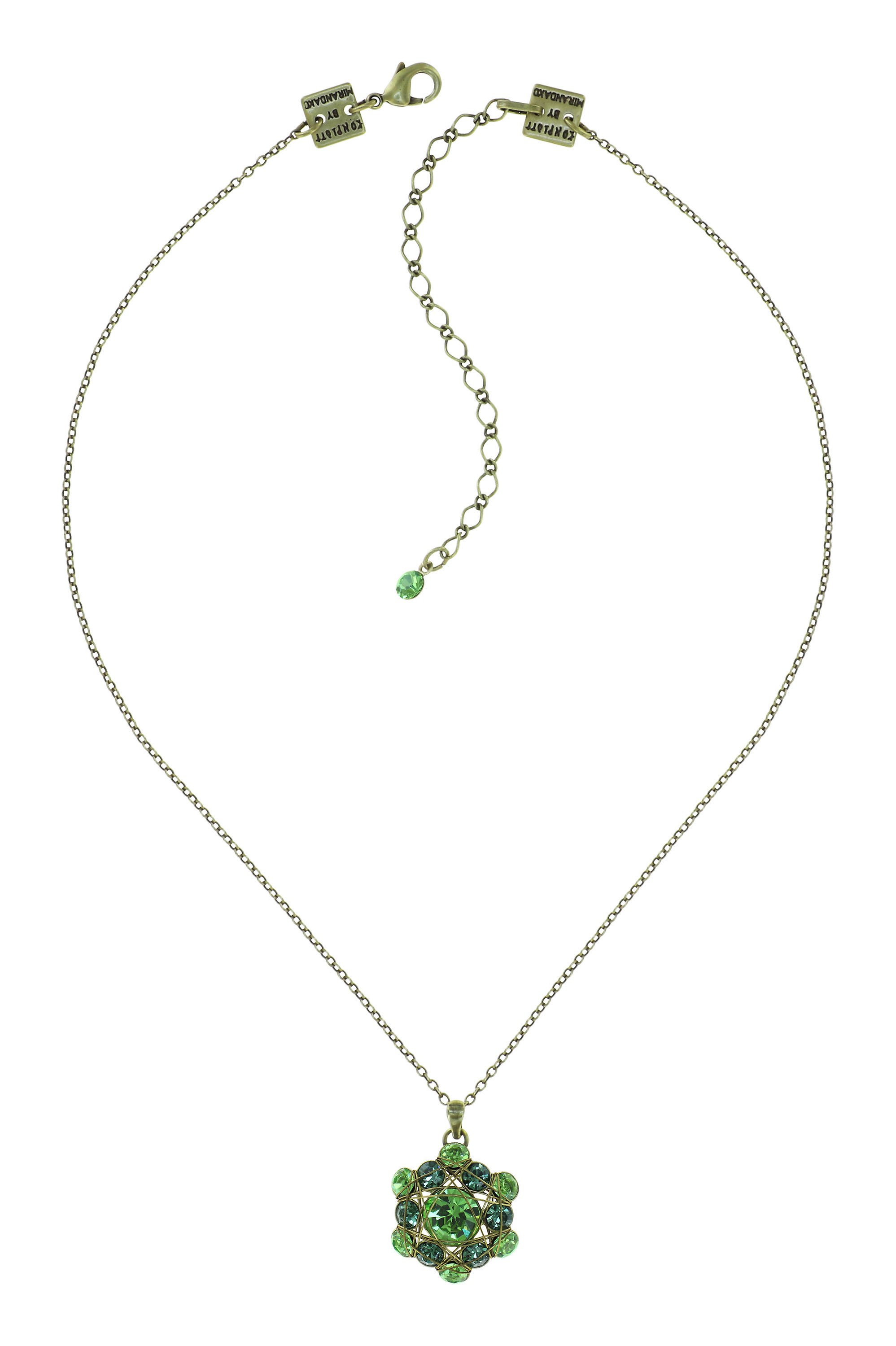 image for Necklace Pendant Bended Lights Green  