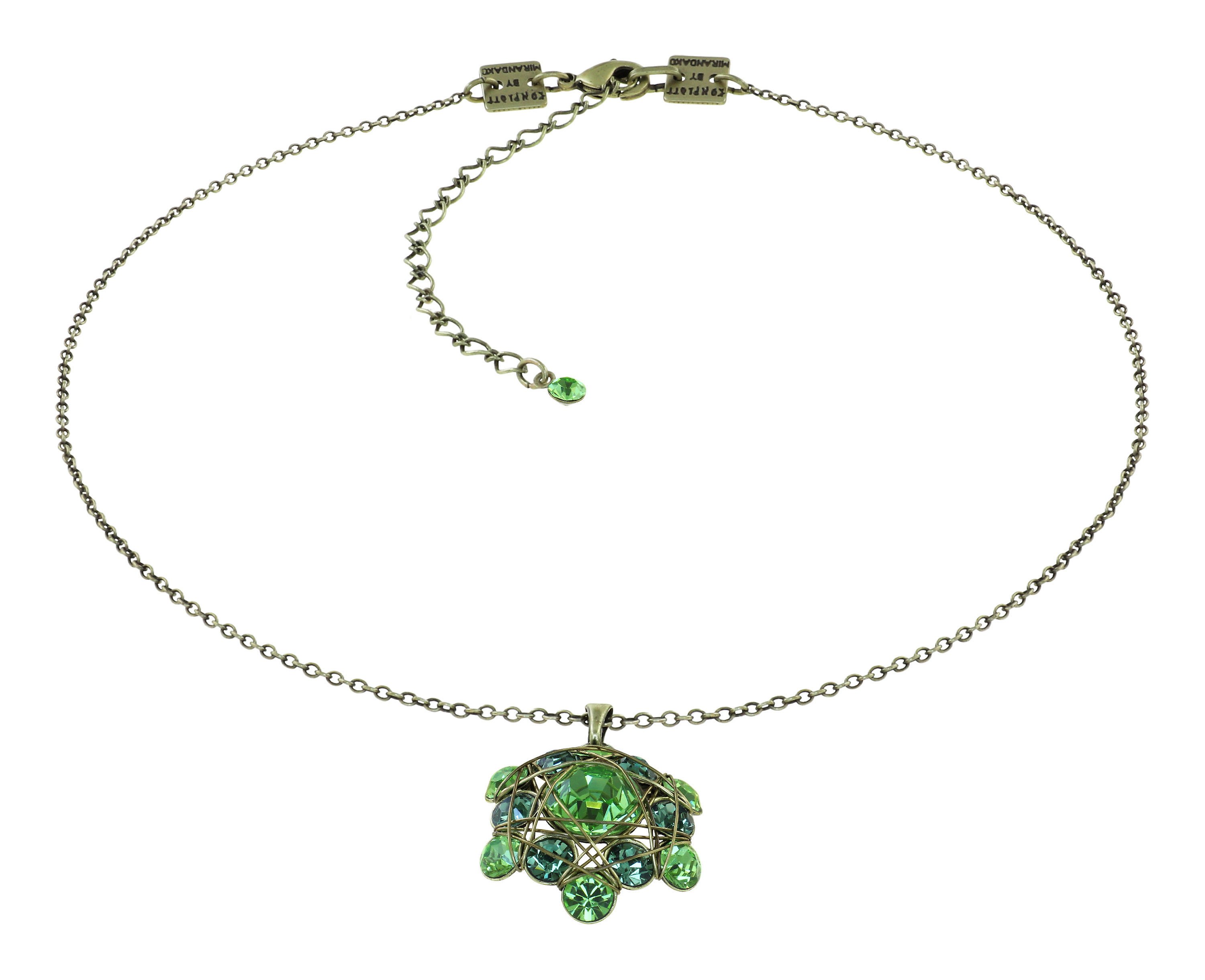 image for Necklace Pendant Bended Lights Green  