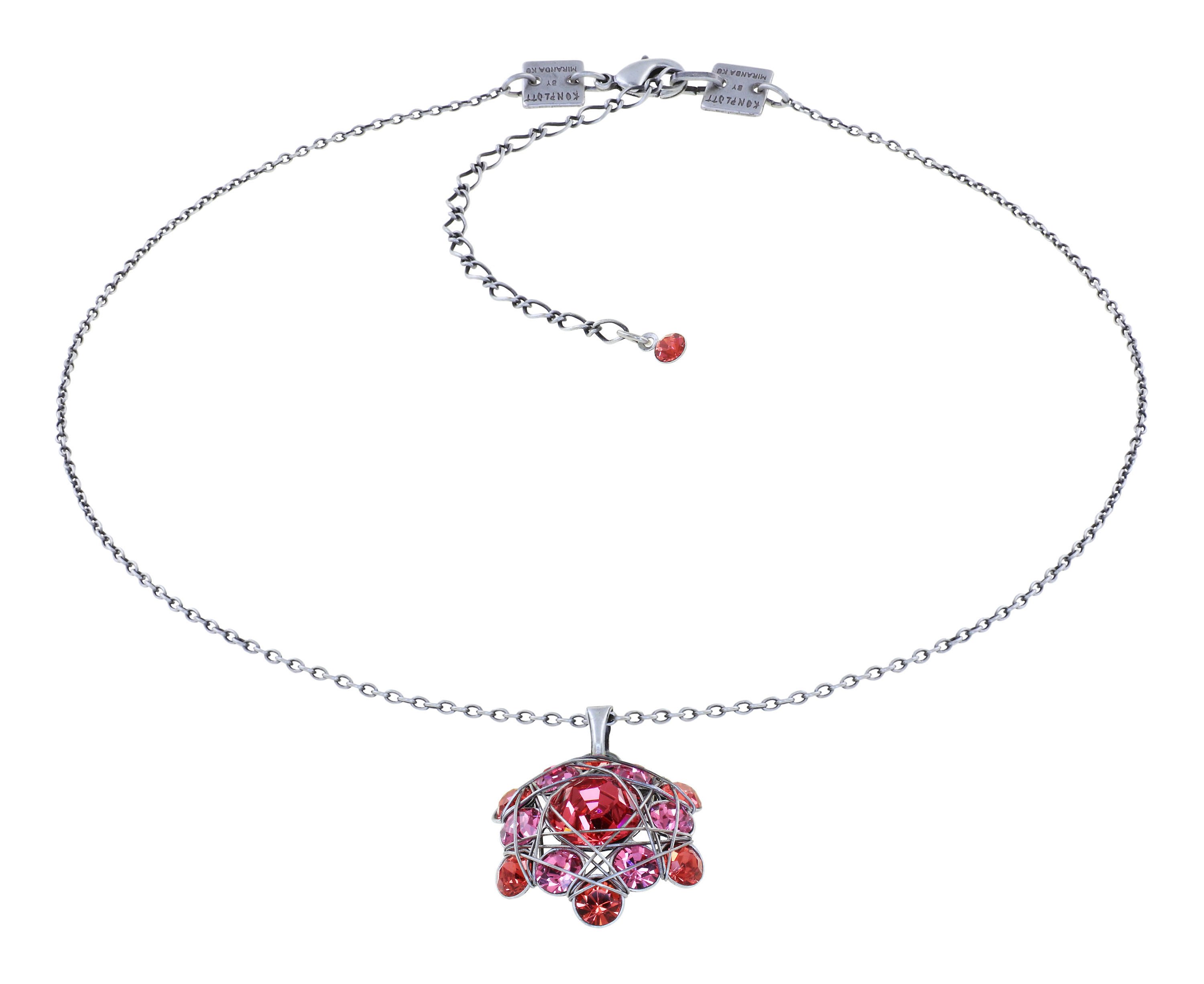 image pour Collier pendant Bended Lights Coralline / Rose  