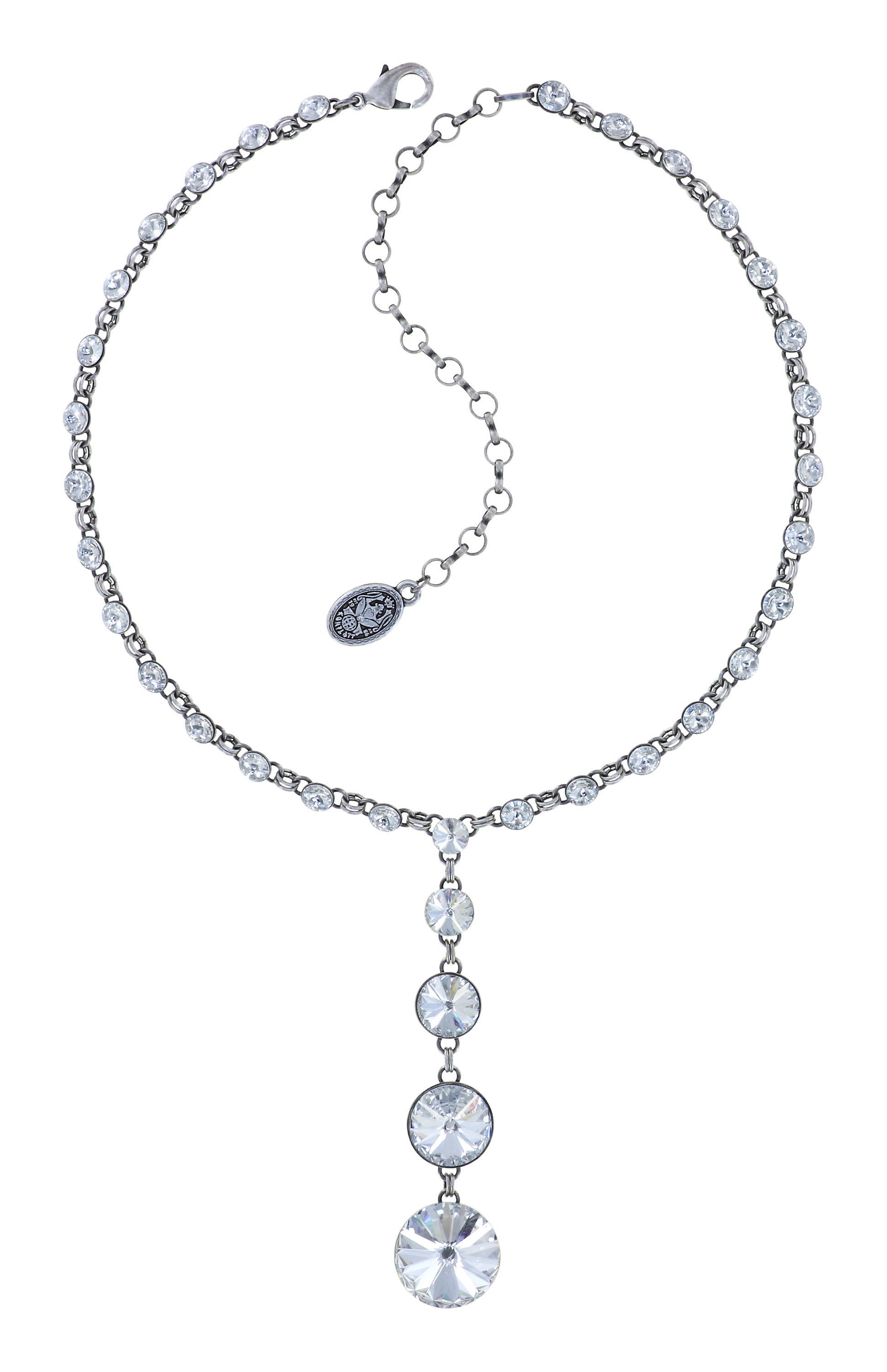 image pour Collier-Y Rivoli Blanc crystal 