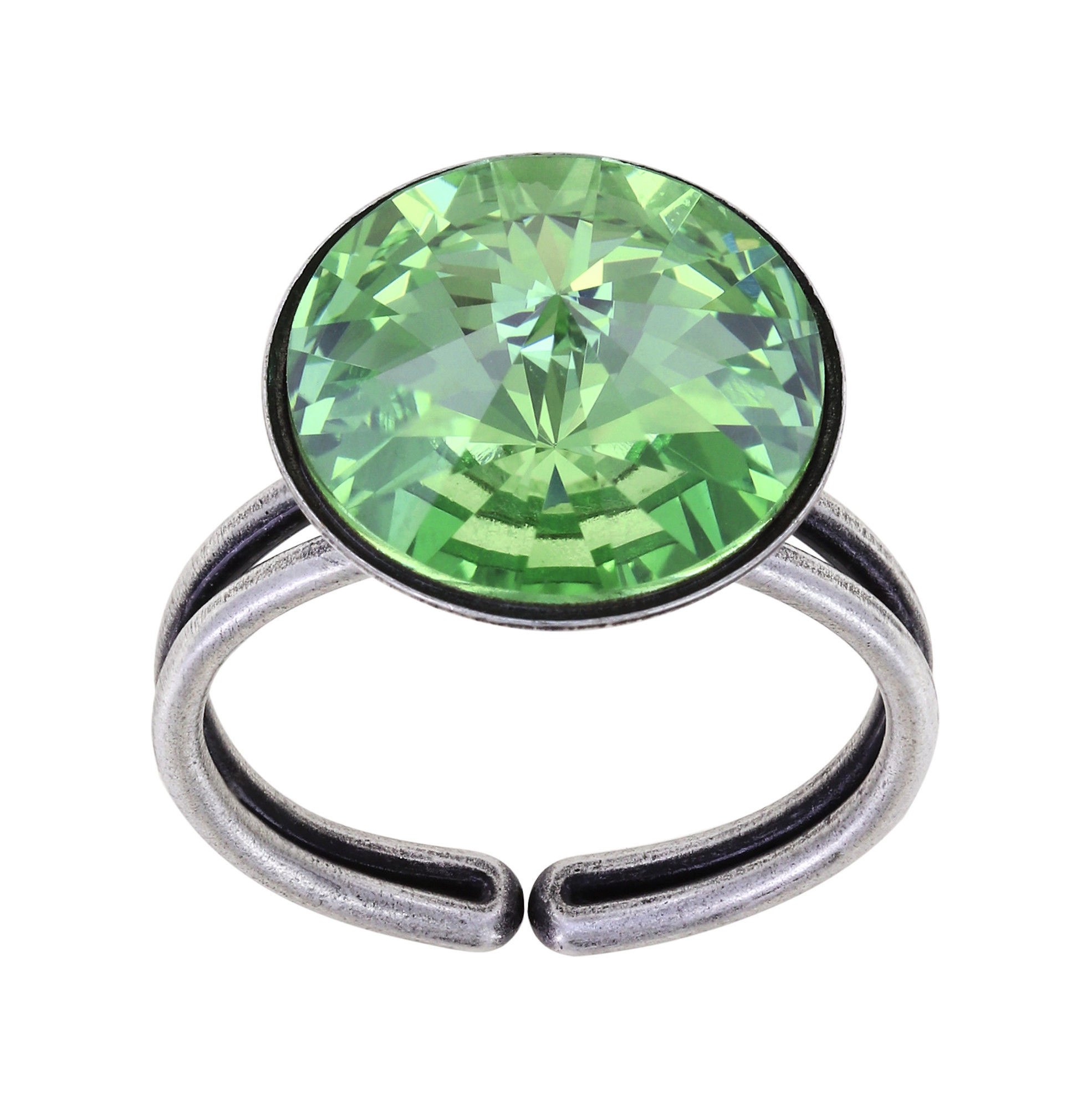 Bild für Ring Rivoli Grün Peridot 14mm
