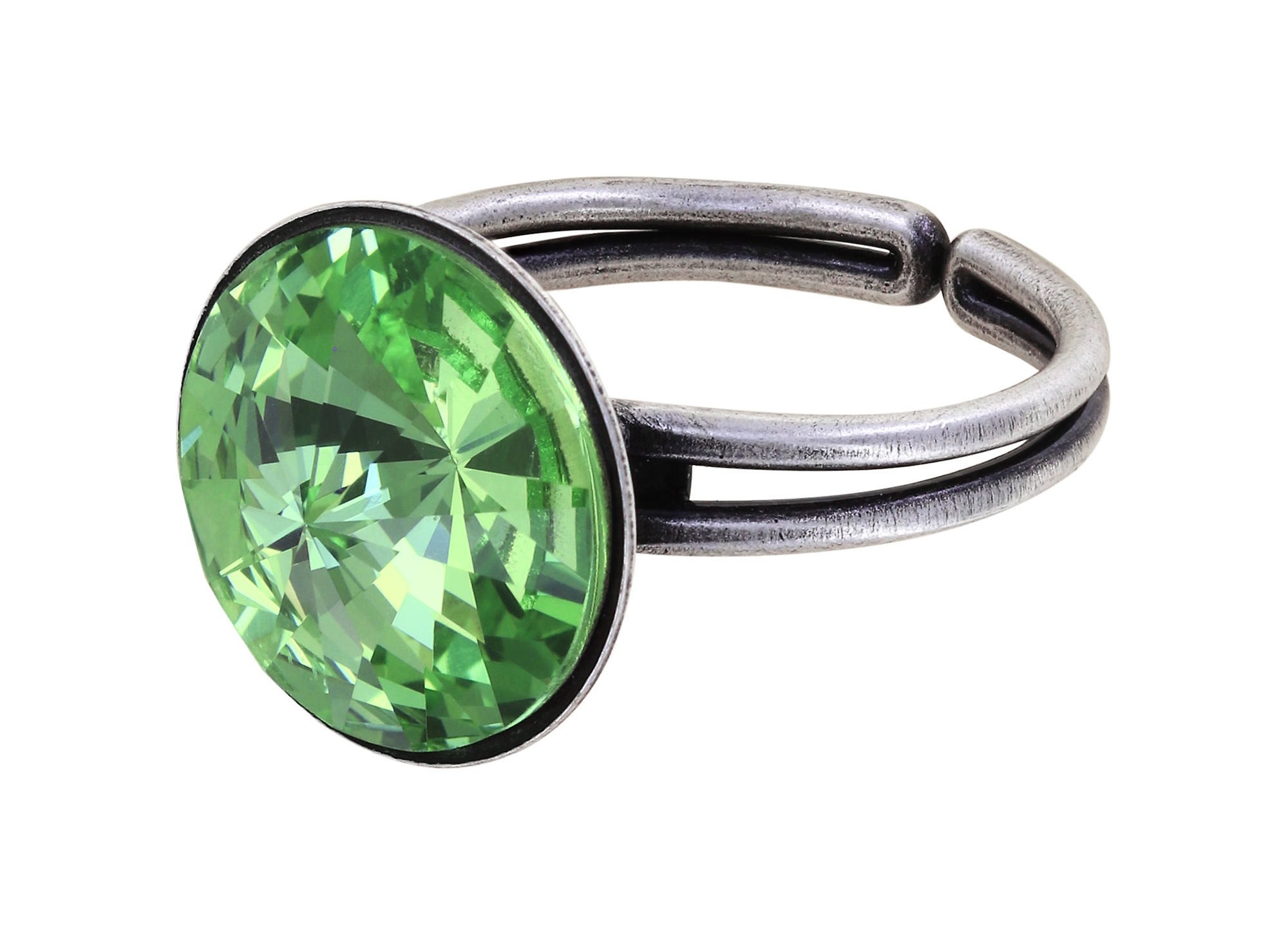 image for Ring Rivoli Green peridot 14mm