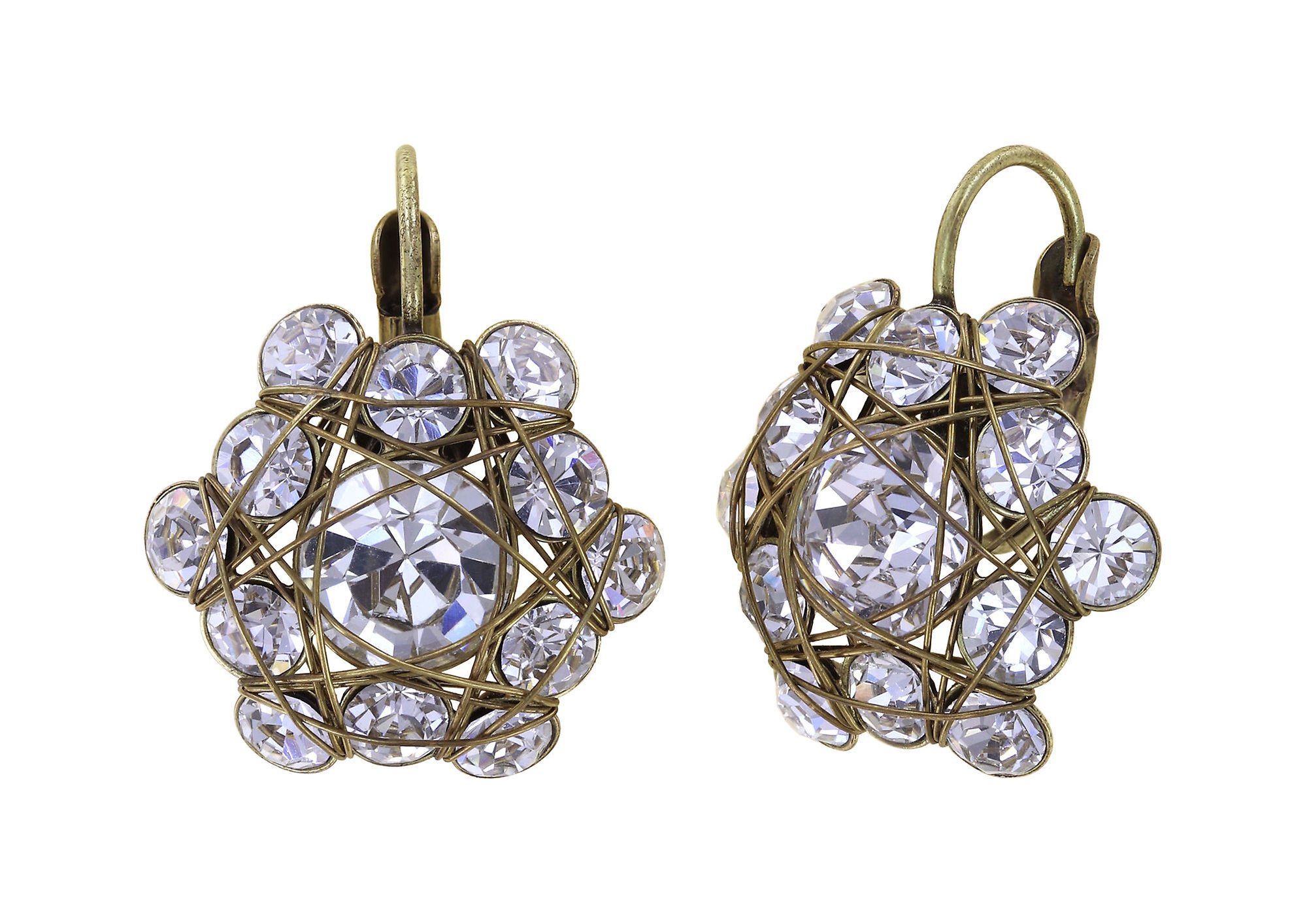 image pour Boucles d'oreilles Eurowire Bended Lights Blanc crystal 