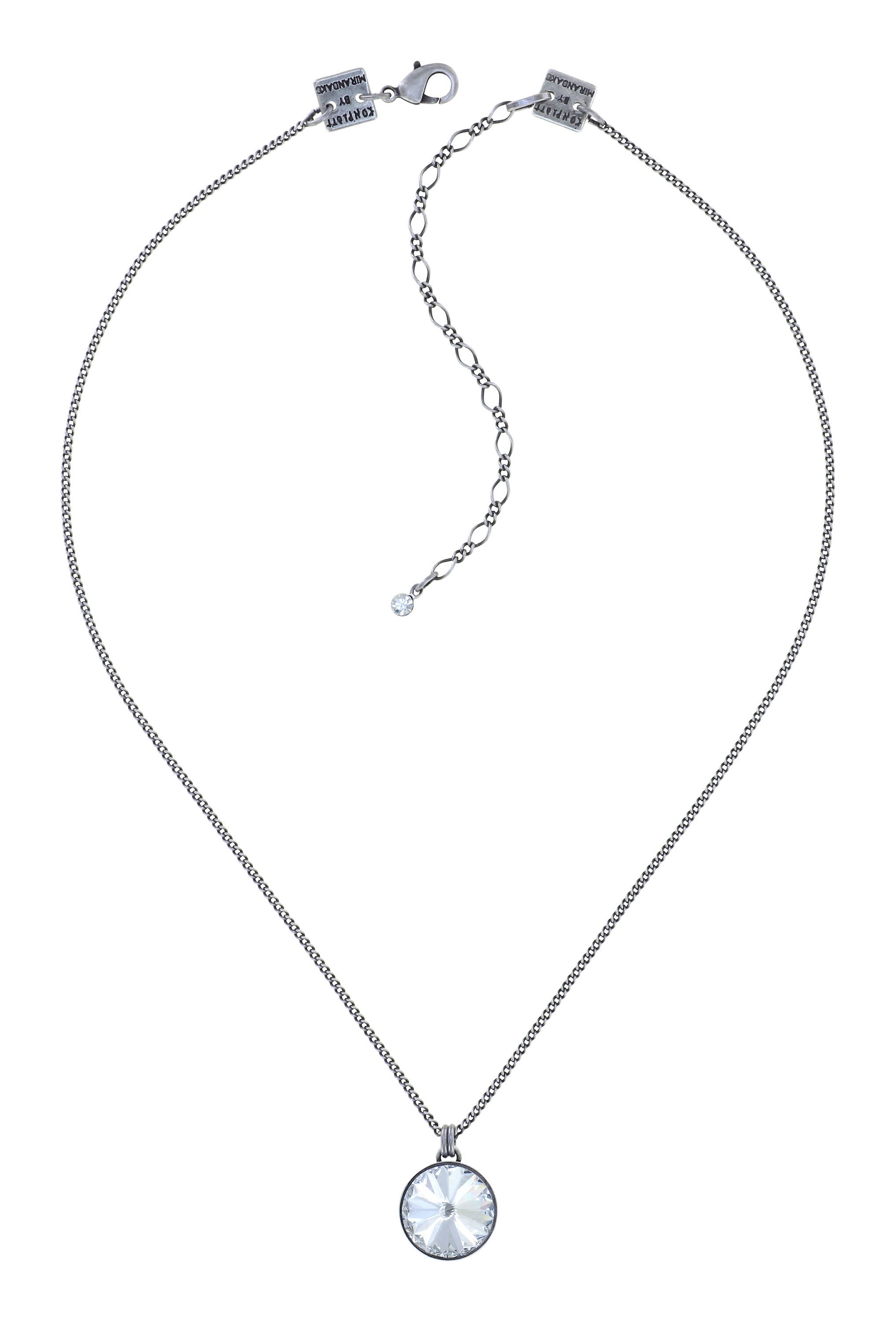 image for Necklace Pendant Rivoli White crystal 14mm