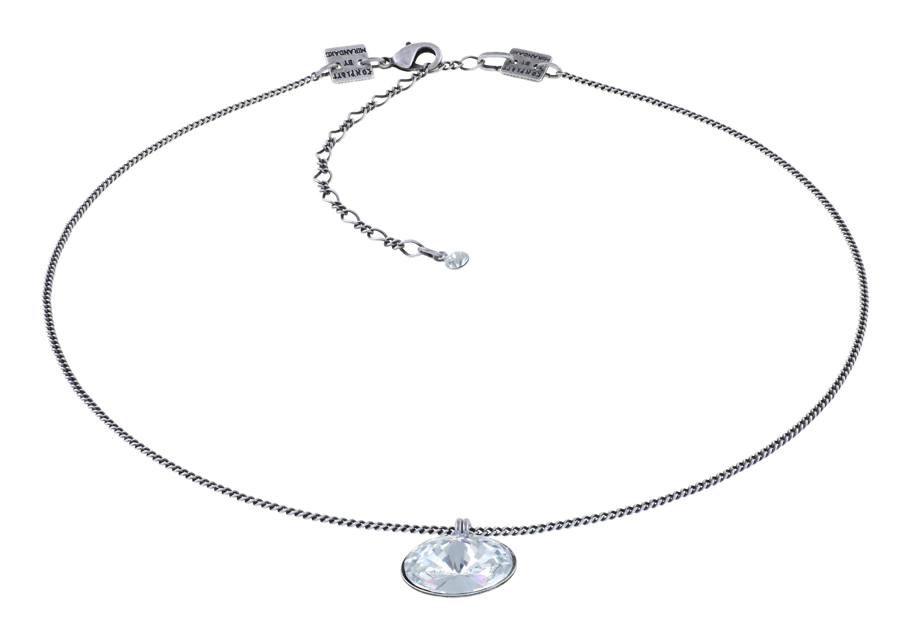 image pour Collier pendant Rivoli Blanc crystal 14mm