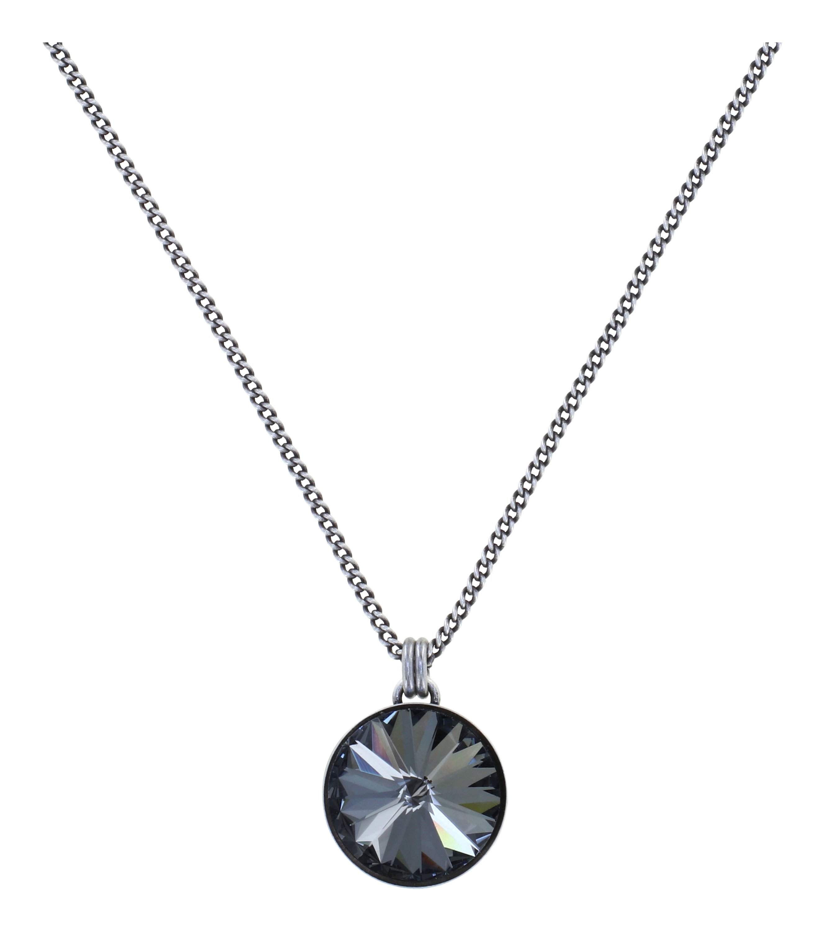 Kép Necklace pendant Rivoli Grey crystal night fall 14mm