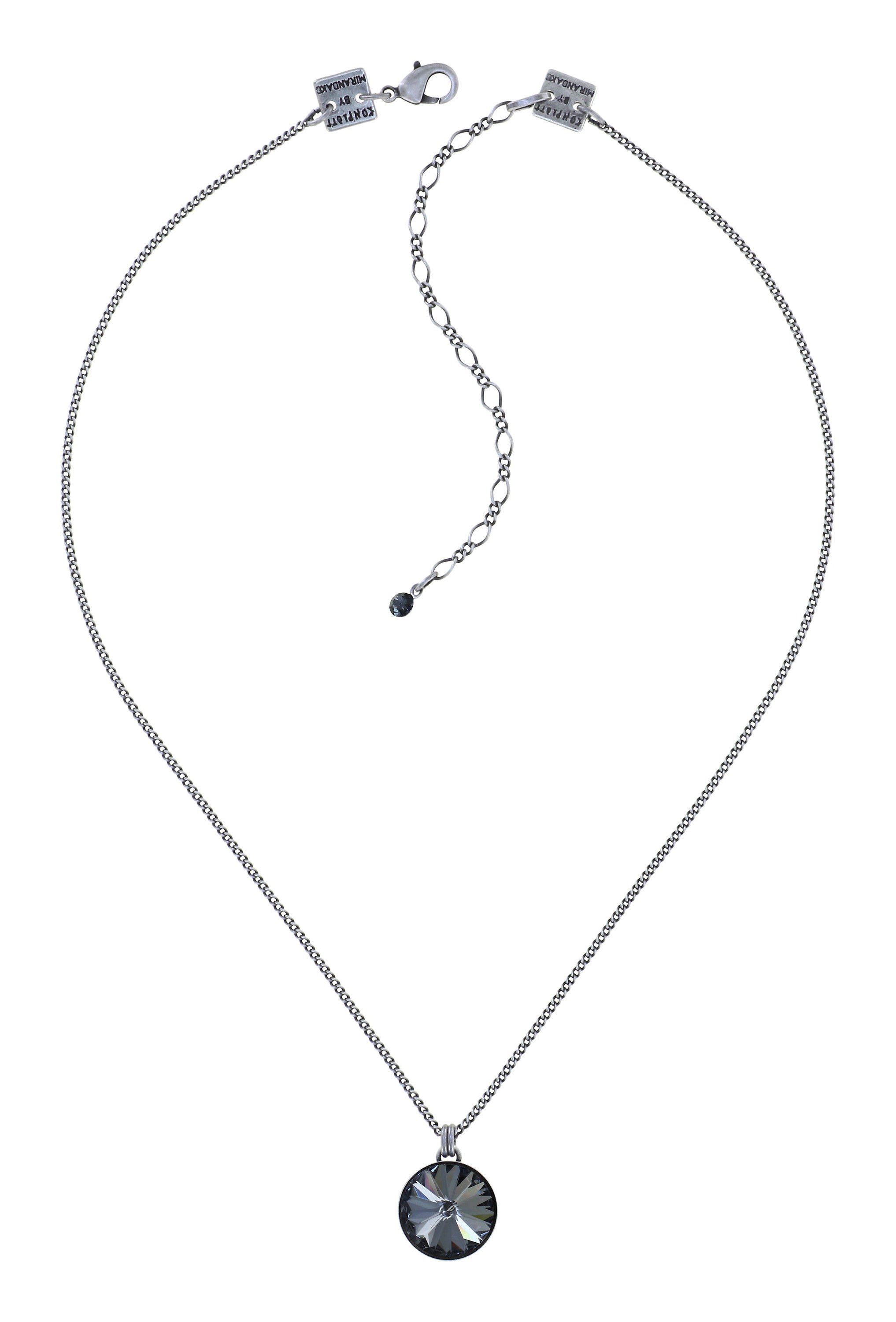 Kép Necklace pendant Rivoli Grey crystal night fall 14mm