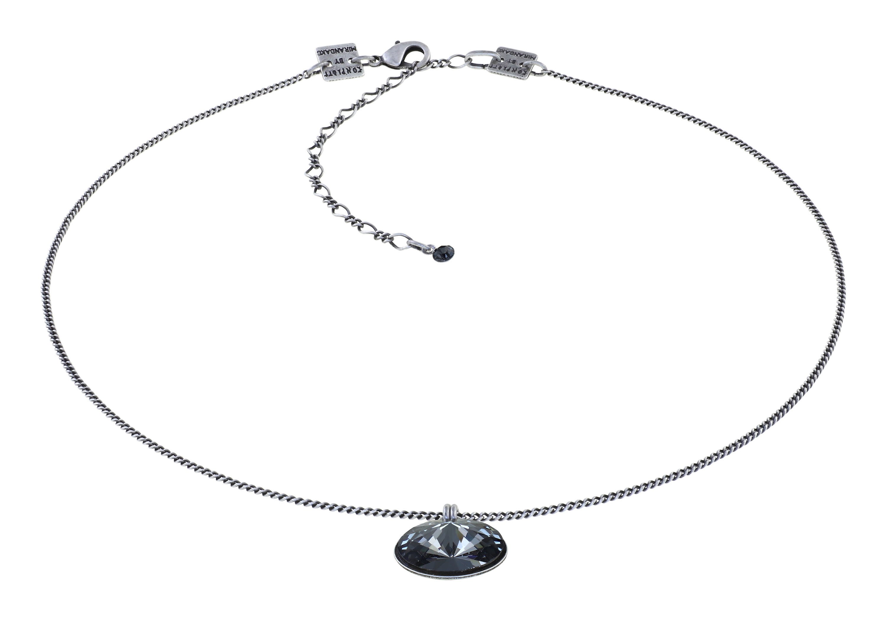 Kép Necklace pendant Rivoli Grey crystal night fall 14mm