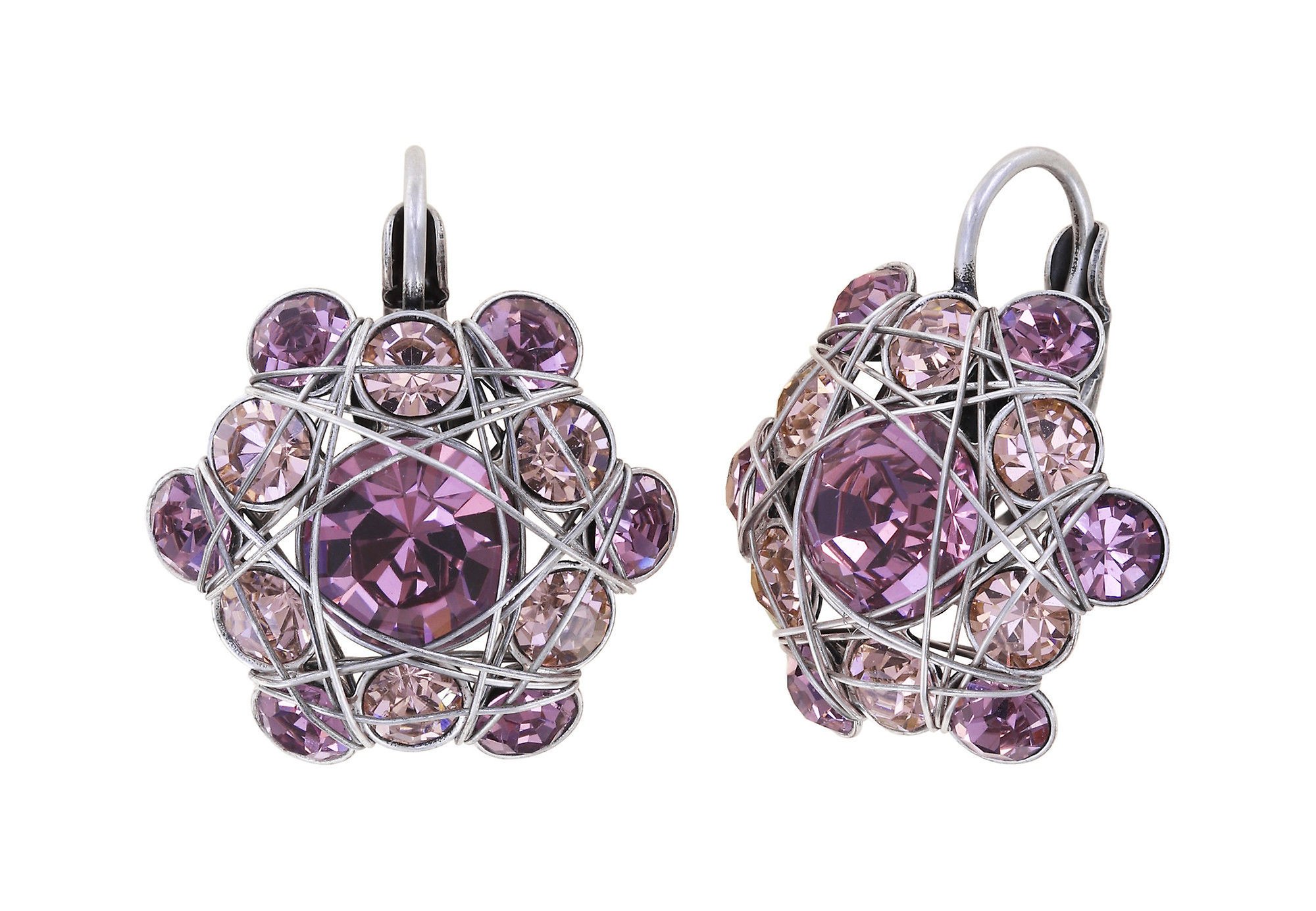 image pour Boucles d'oreilles Eurowire Bended Lights Rose / Lila  