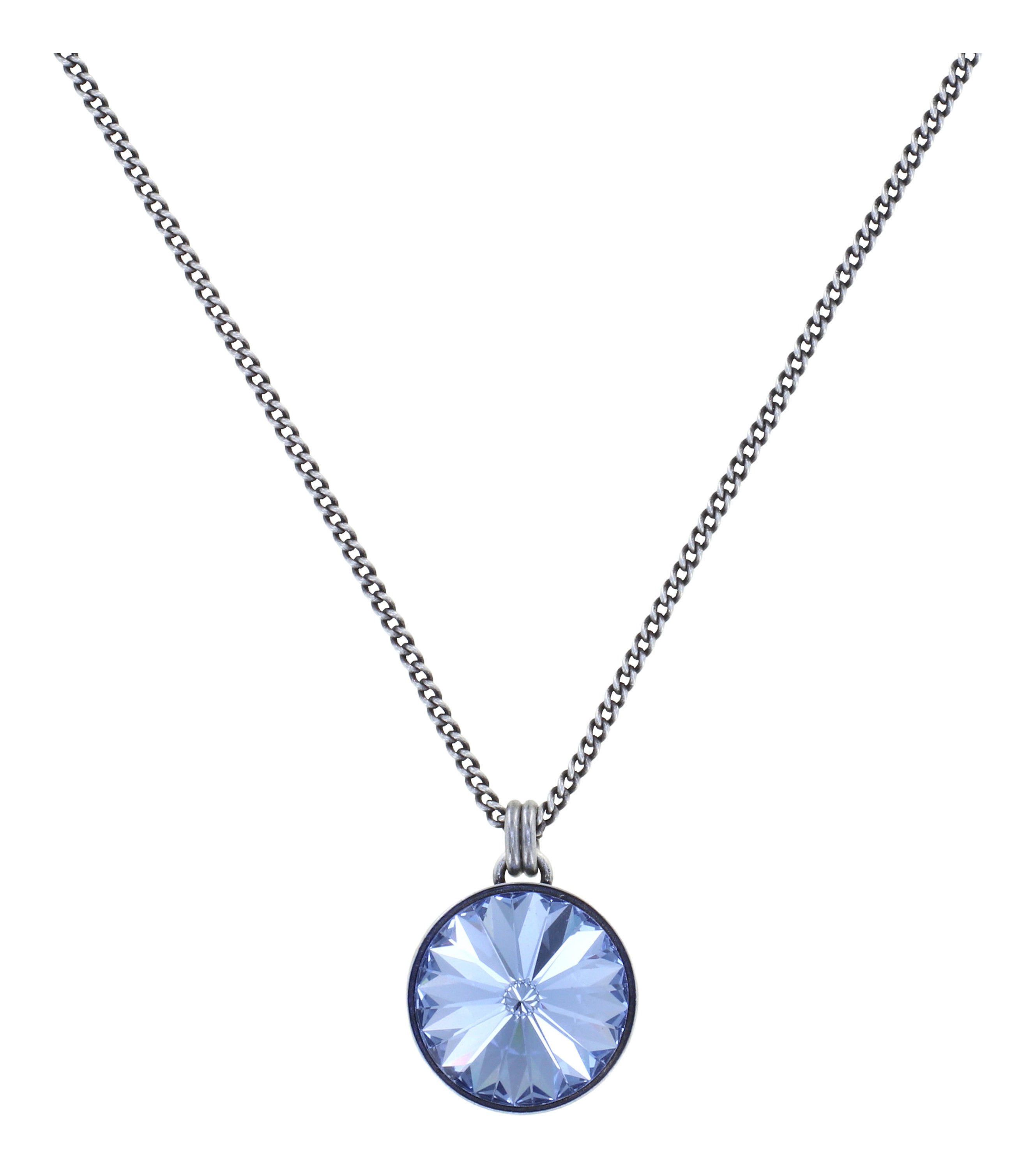 Bild für Halskette mit Anhänger Rivoli Hellblau Hell-Saphir 14mm