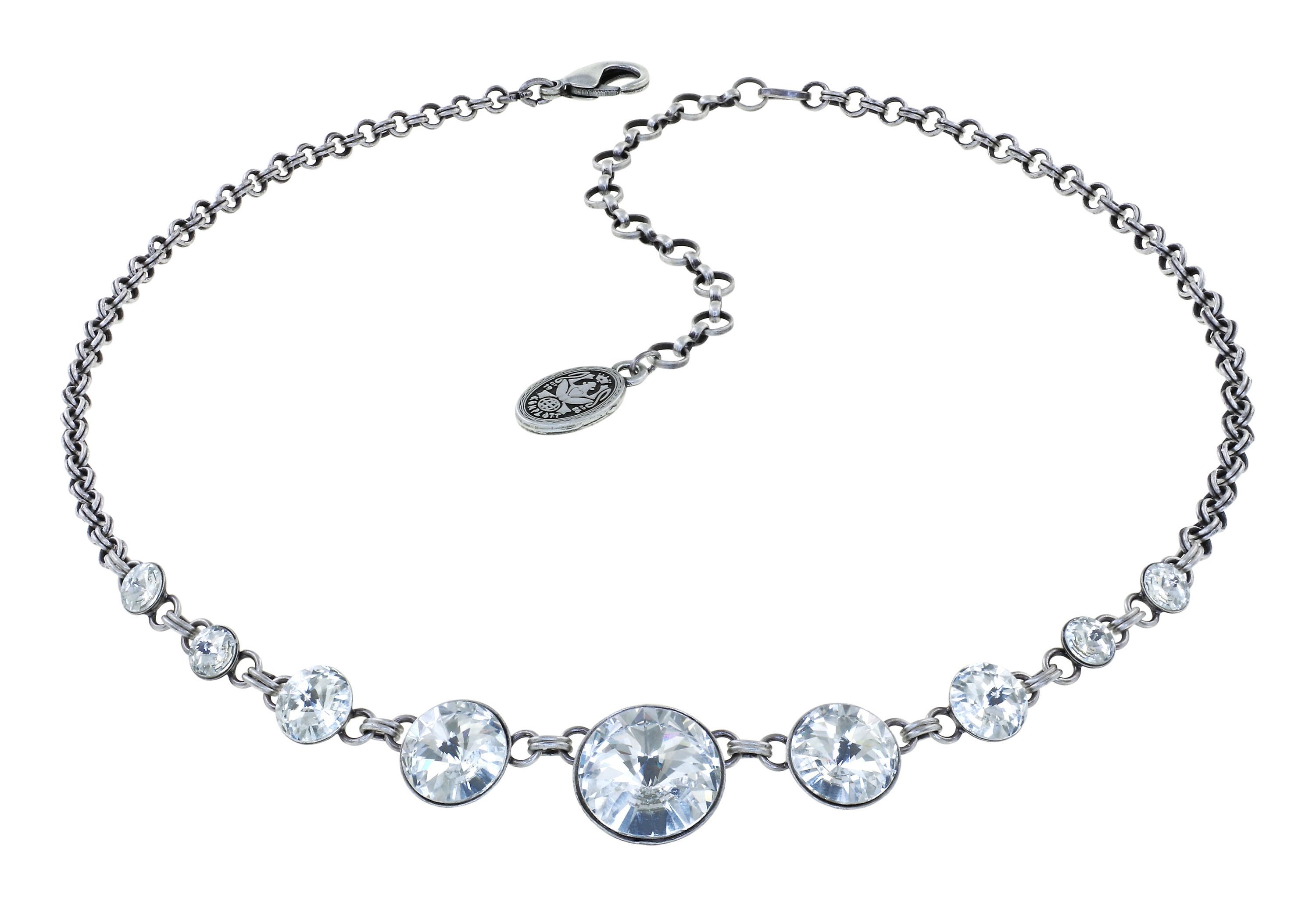image for Necklace Rivoli White crystal 