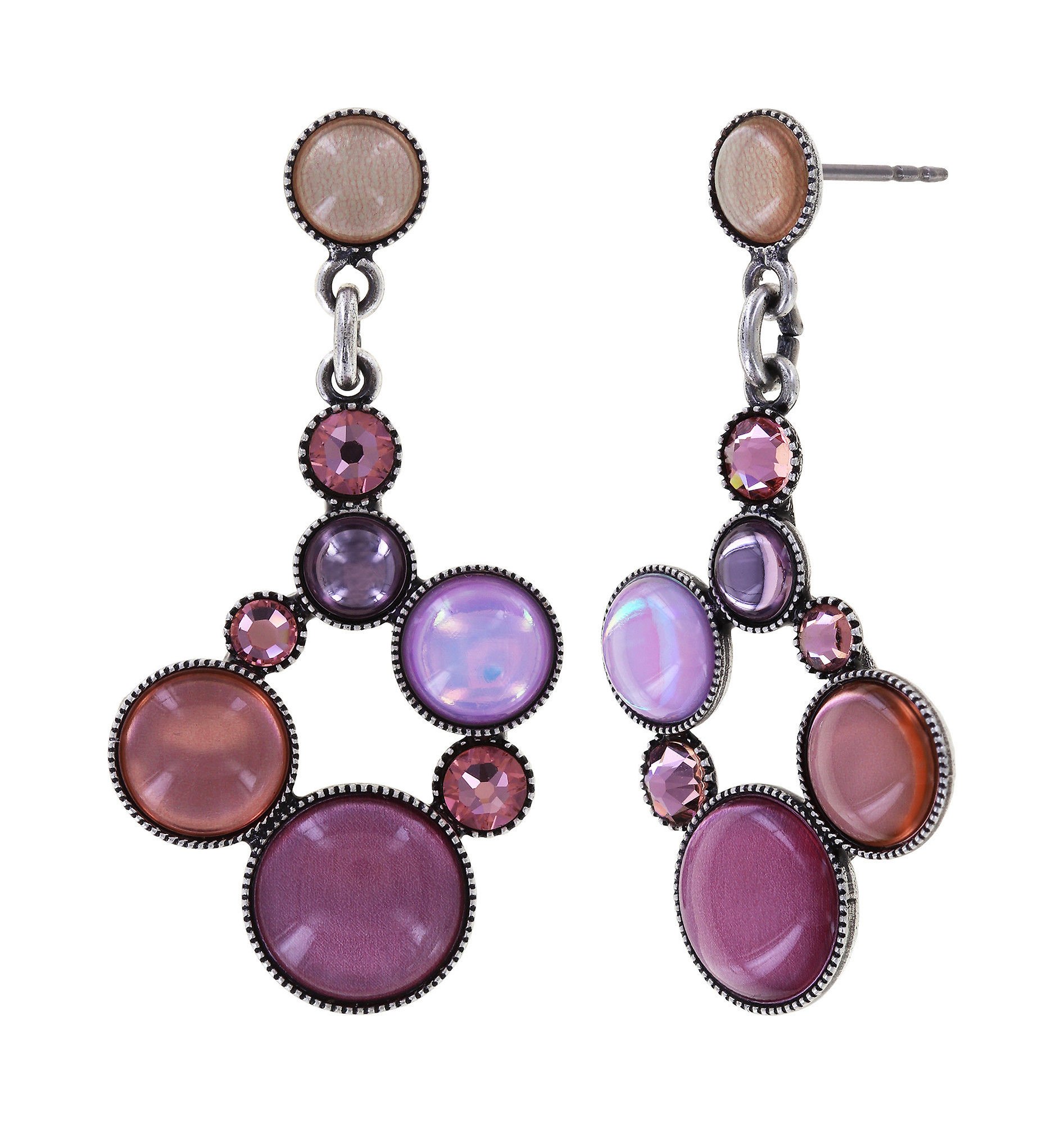 image pour Clou d'oreille pendant Shopping Drops Rose / Lila  