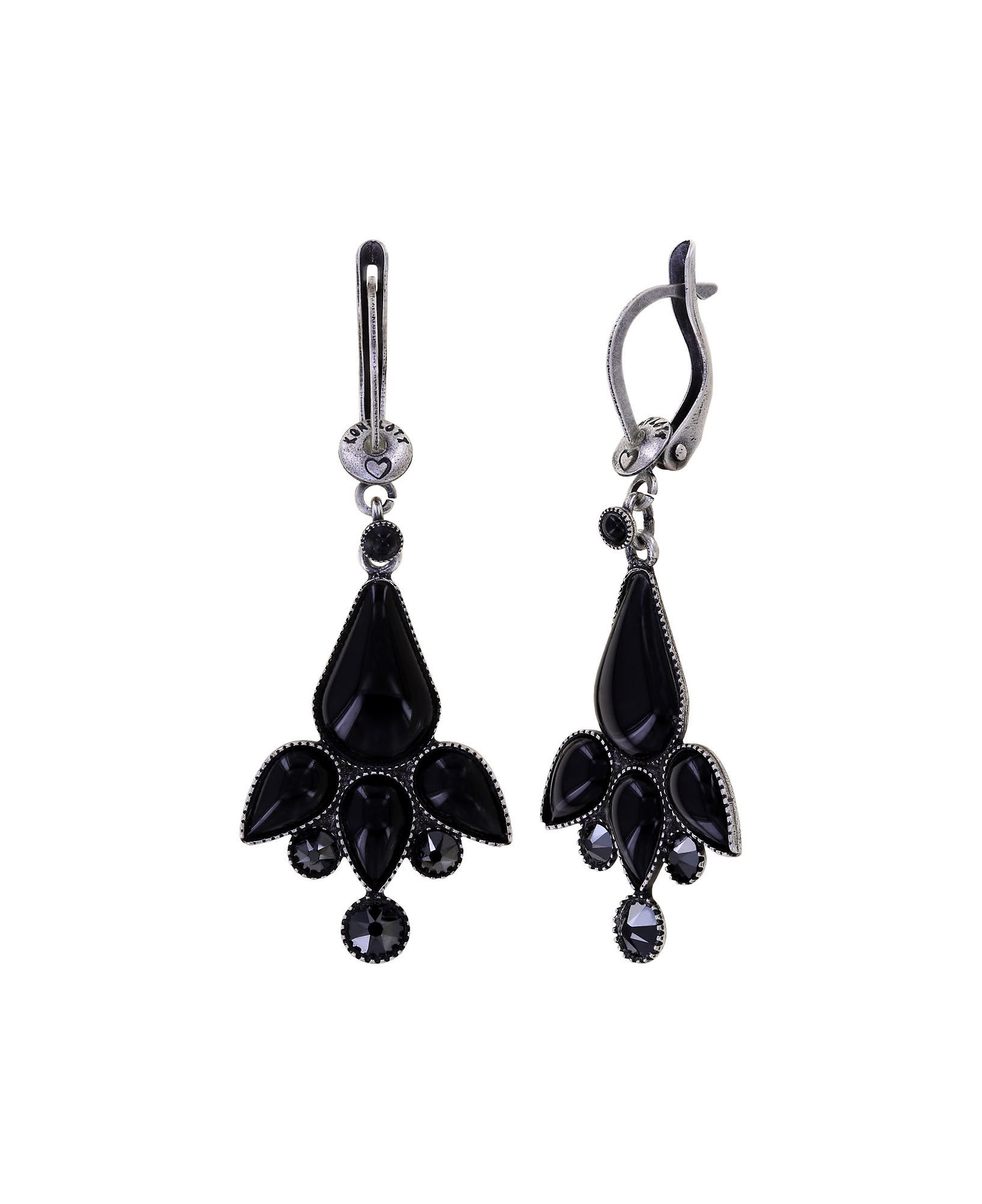 image pour Boucles d'oreilles pendantes Geisha Désirs Sombres Black 