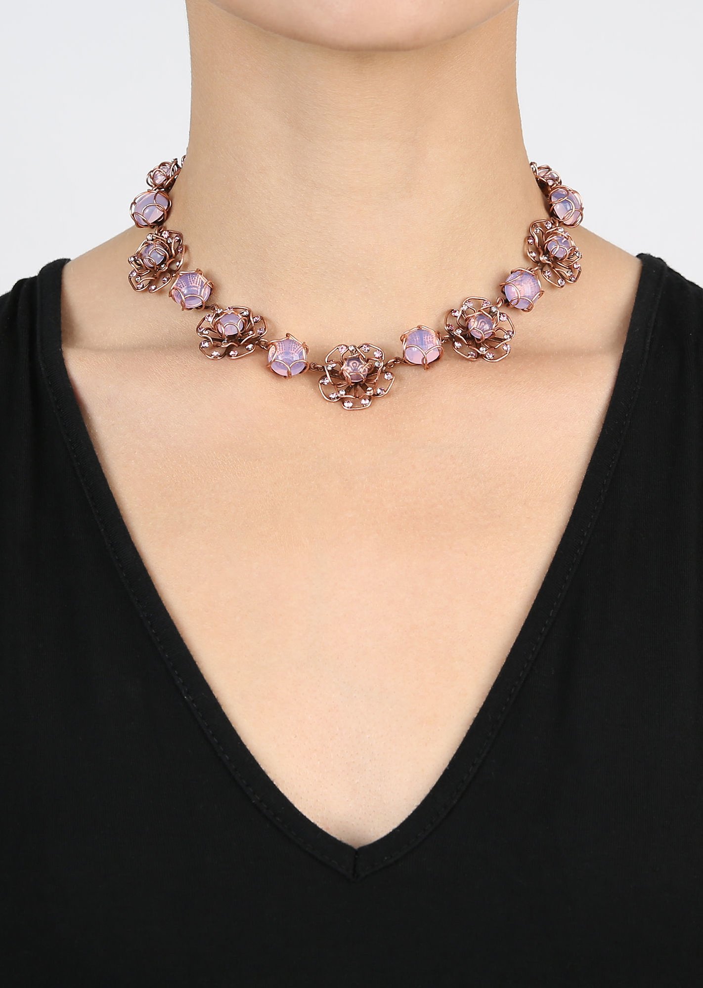 image for Necklace Verlorene Unschuld am Gartenzaun Pink  size S
