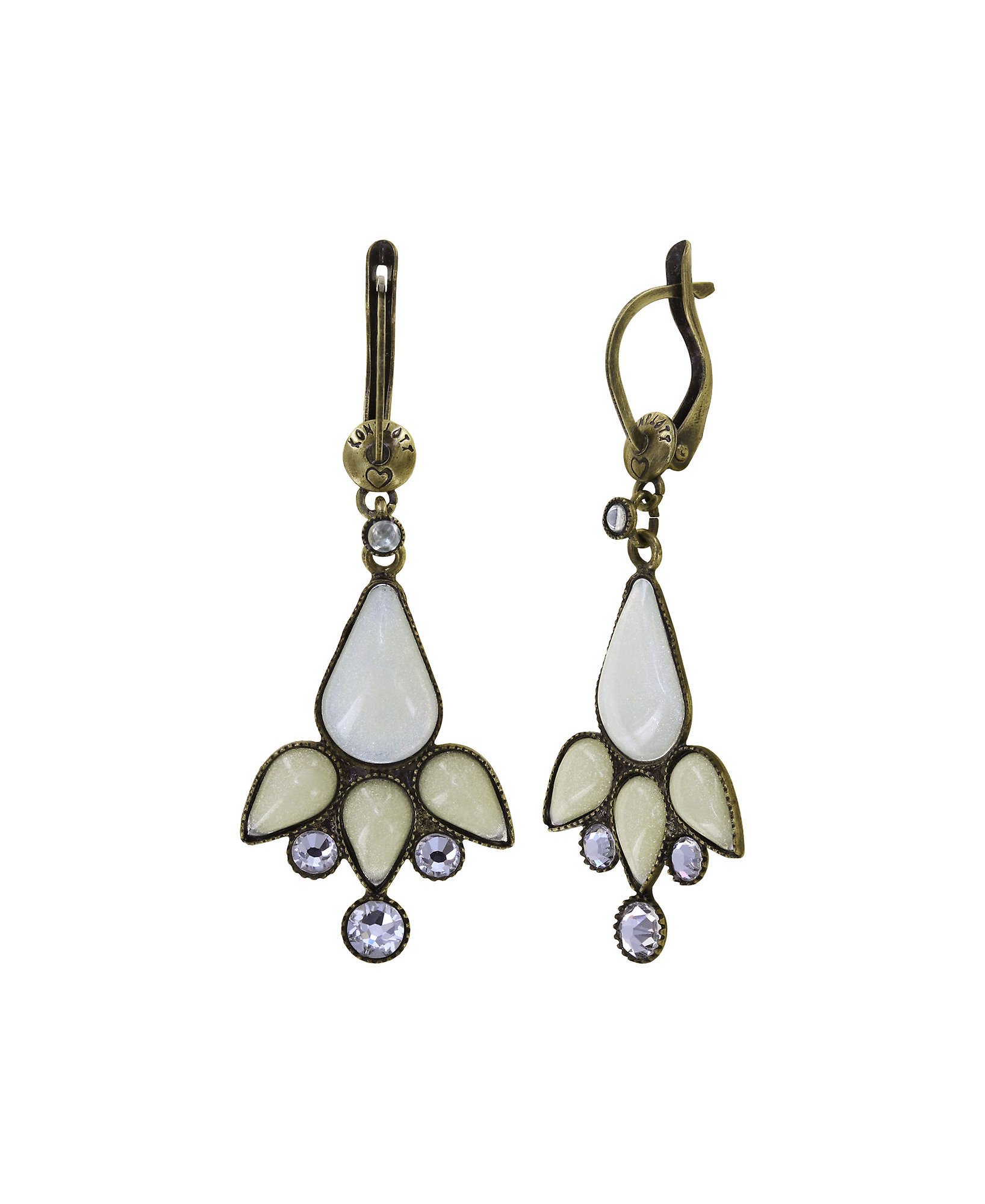 image pour Boucles d'oreilles pendantes Geisha Innocent Pour L'instant white 