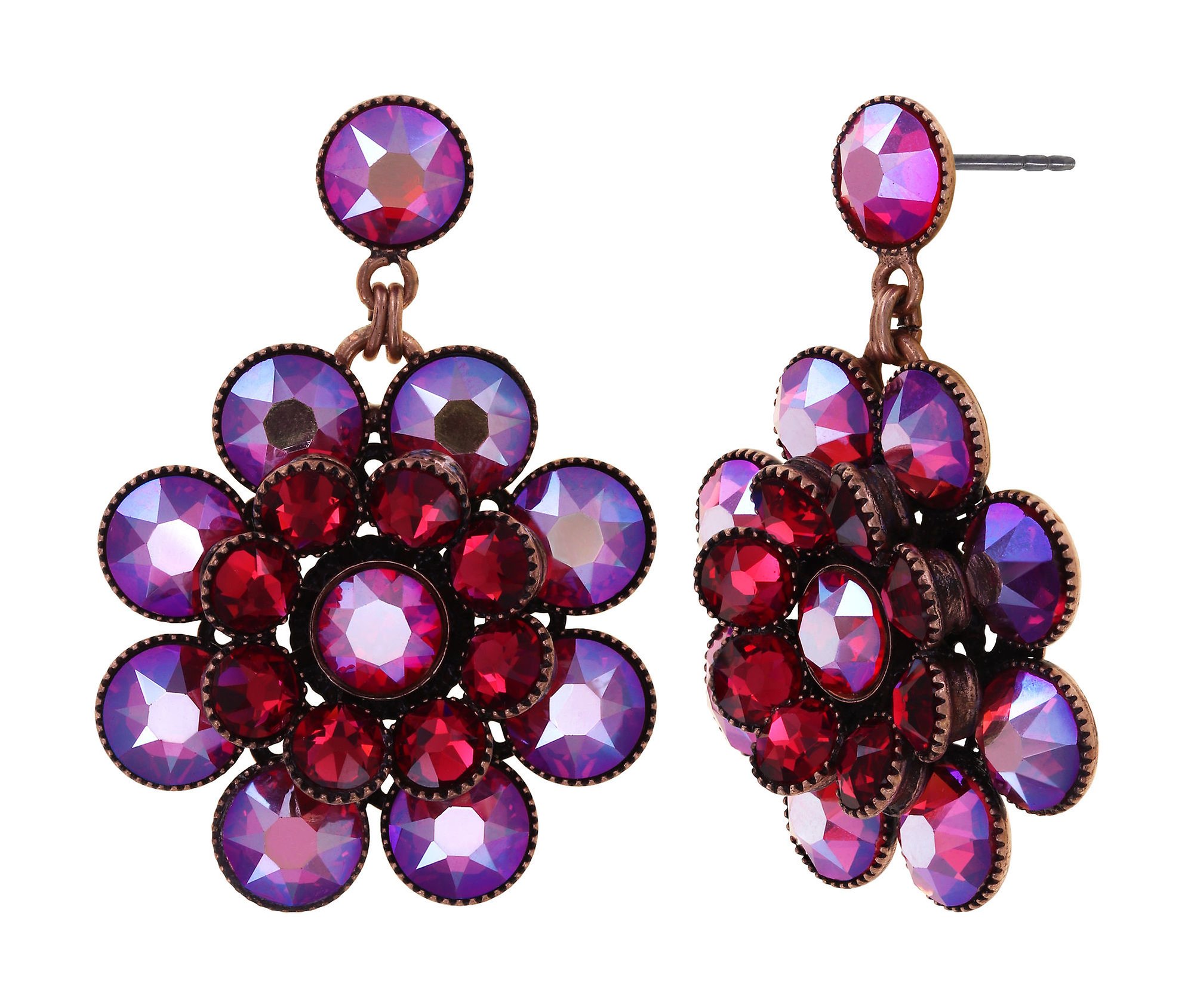 Bild für Ohrstecker baumelnd Lost Garden Rot  