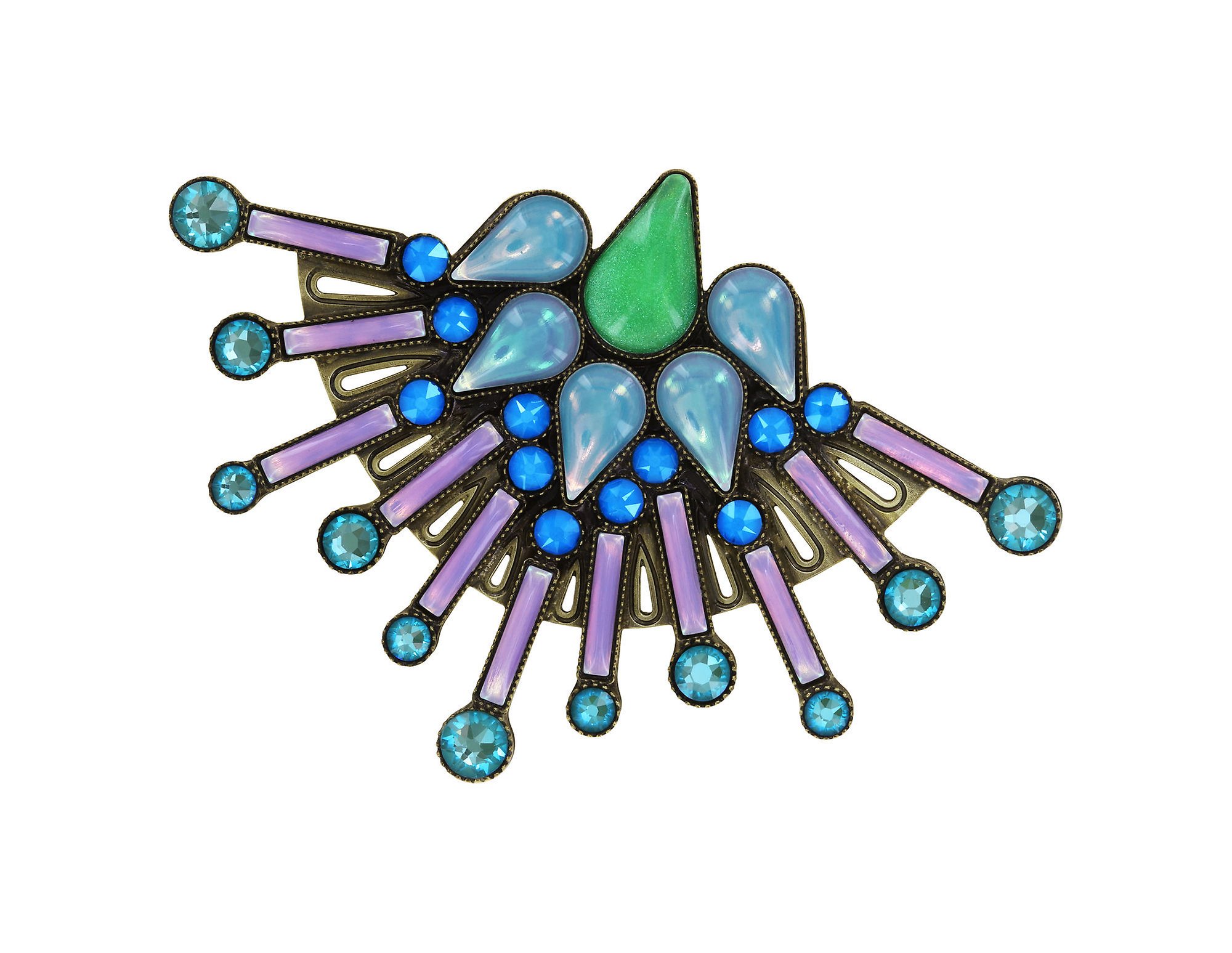 image pour Broche Geisha Montre-Moi La Lune Bleue blue/green size M