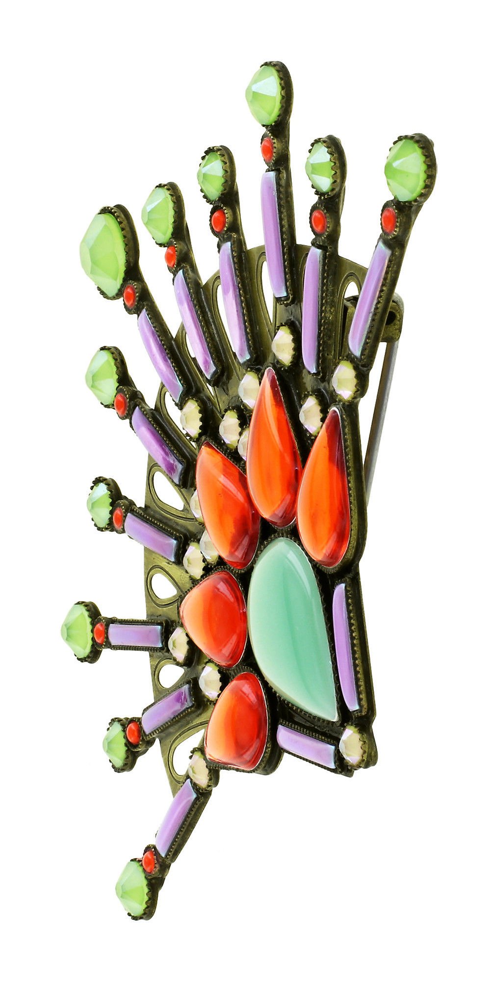 image for Brooch Geisha Lotus Kimono Multi size L