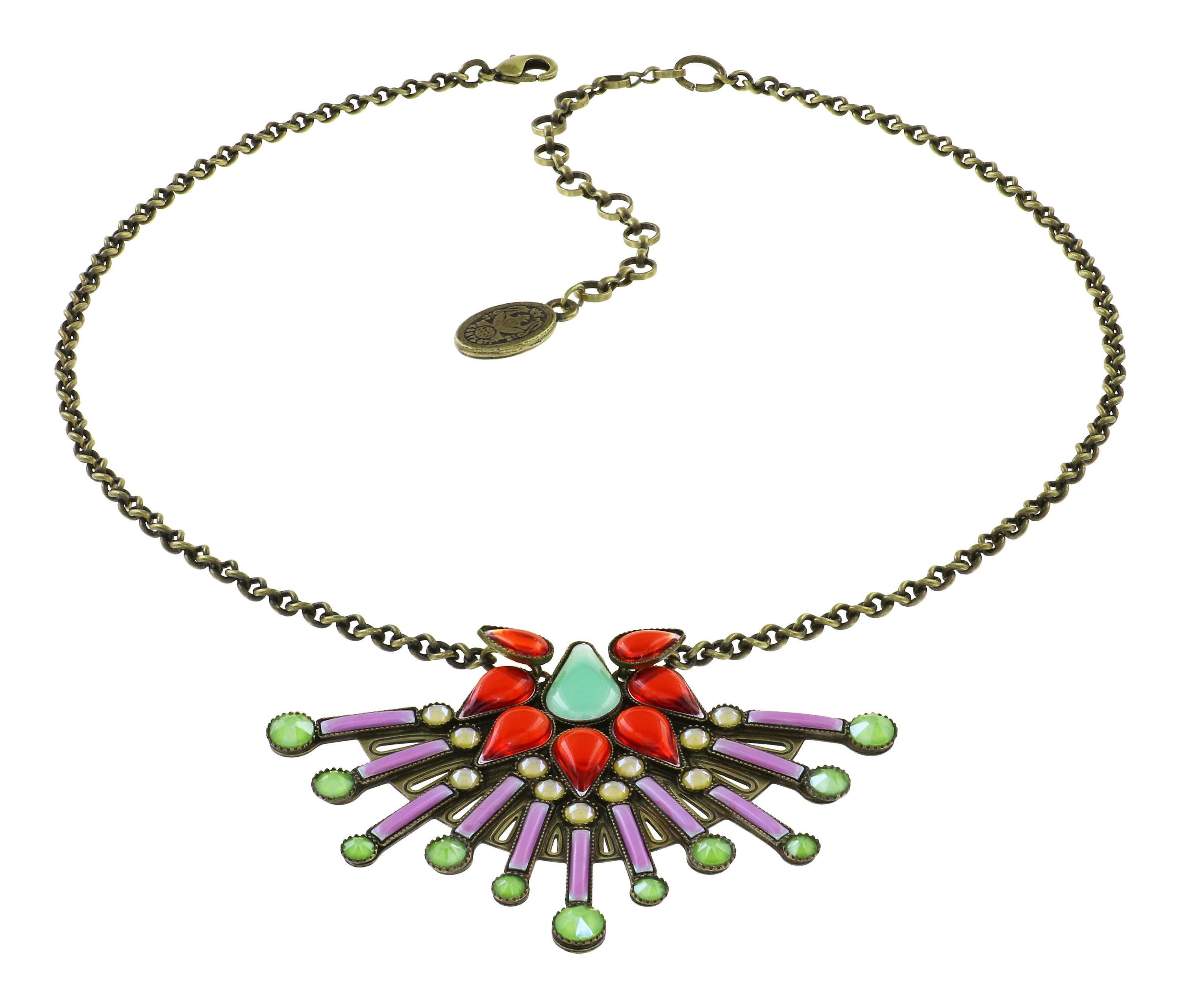 image for Necklace Geisha Lotus Kimono Multi size M