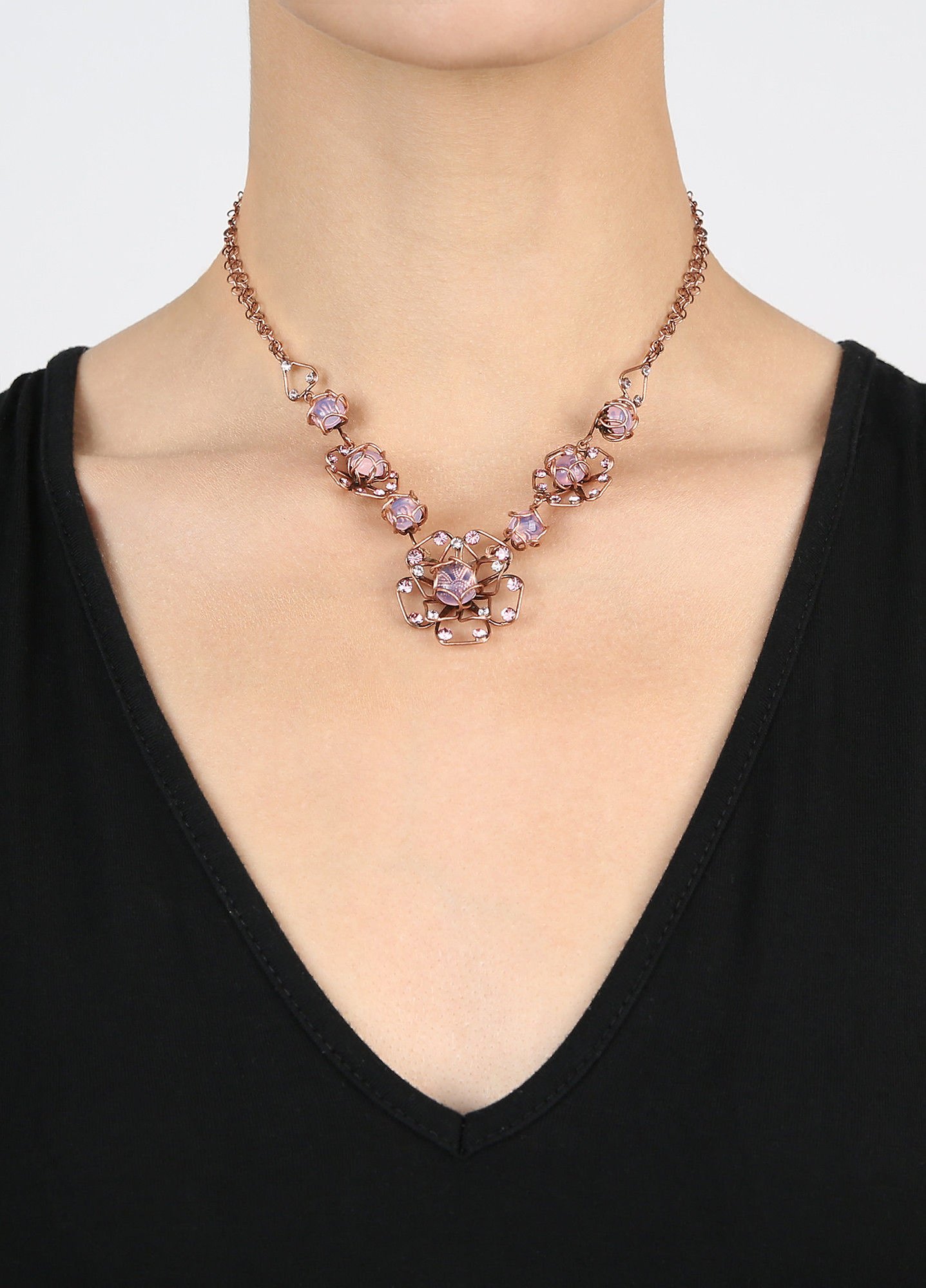 image for Necklace Verlorene Unschuld am Gartenzaun Pink  size M