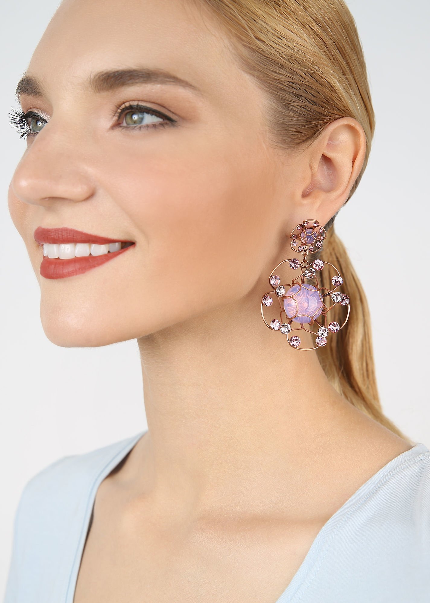 image pour Clou d'oreille pendant Verlorene Unschuld am Gartenzaun Rose  size XL