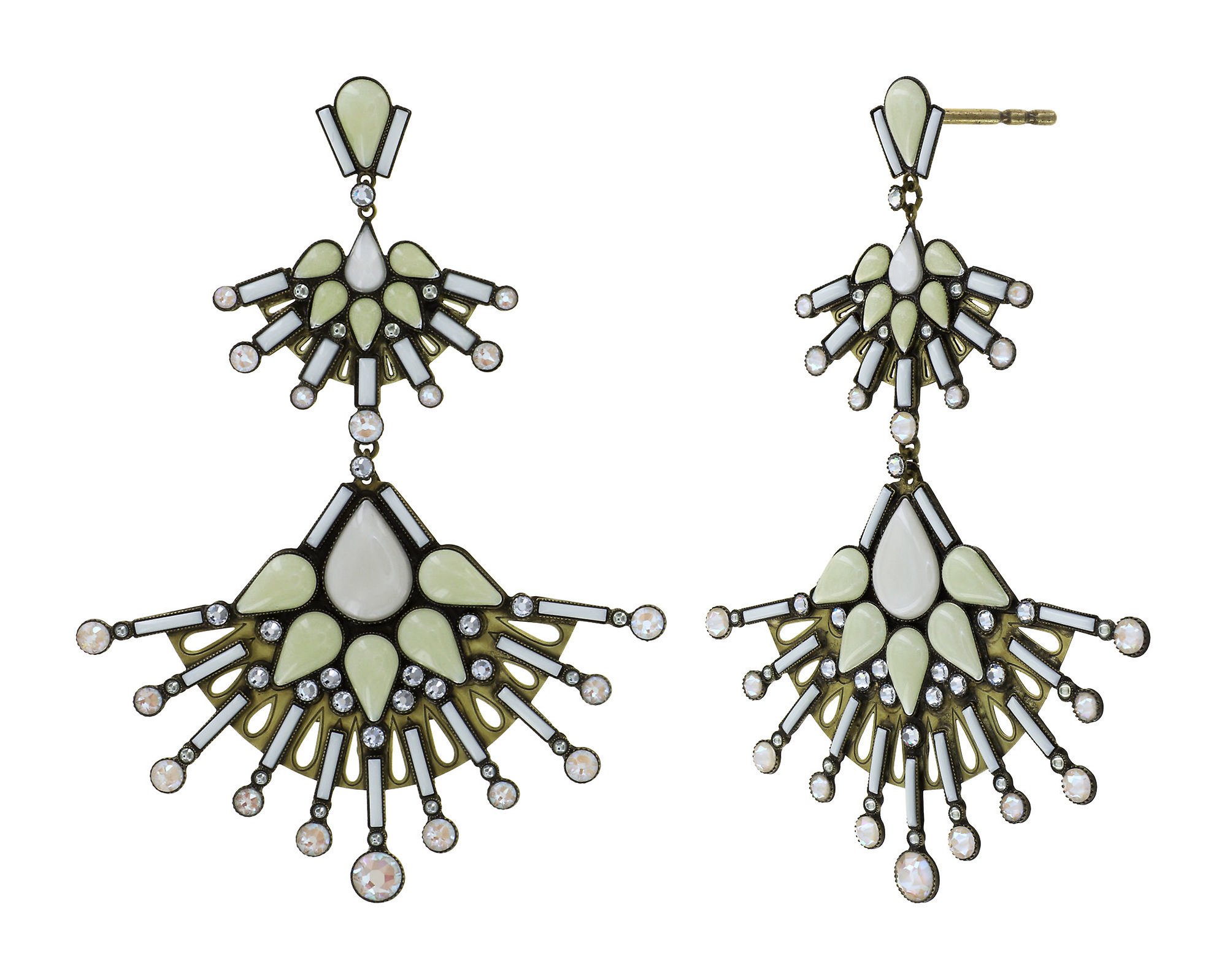 image pour Clou d'oreille pendant Geisha Innocent Pour L'instant white size L